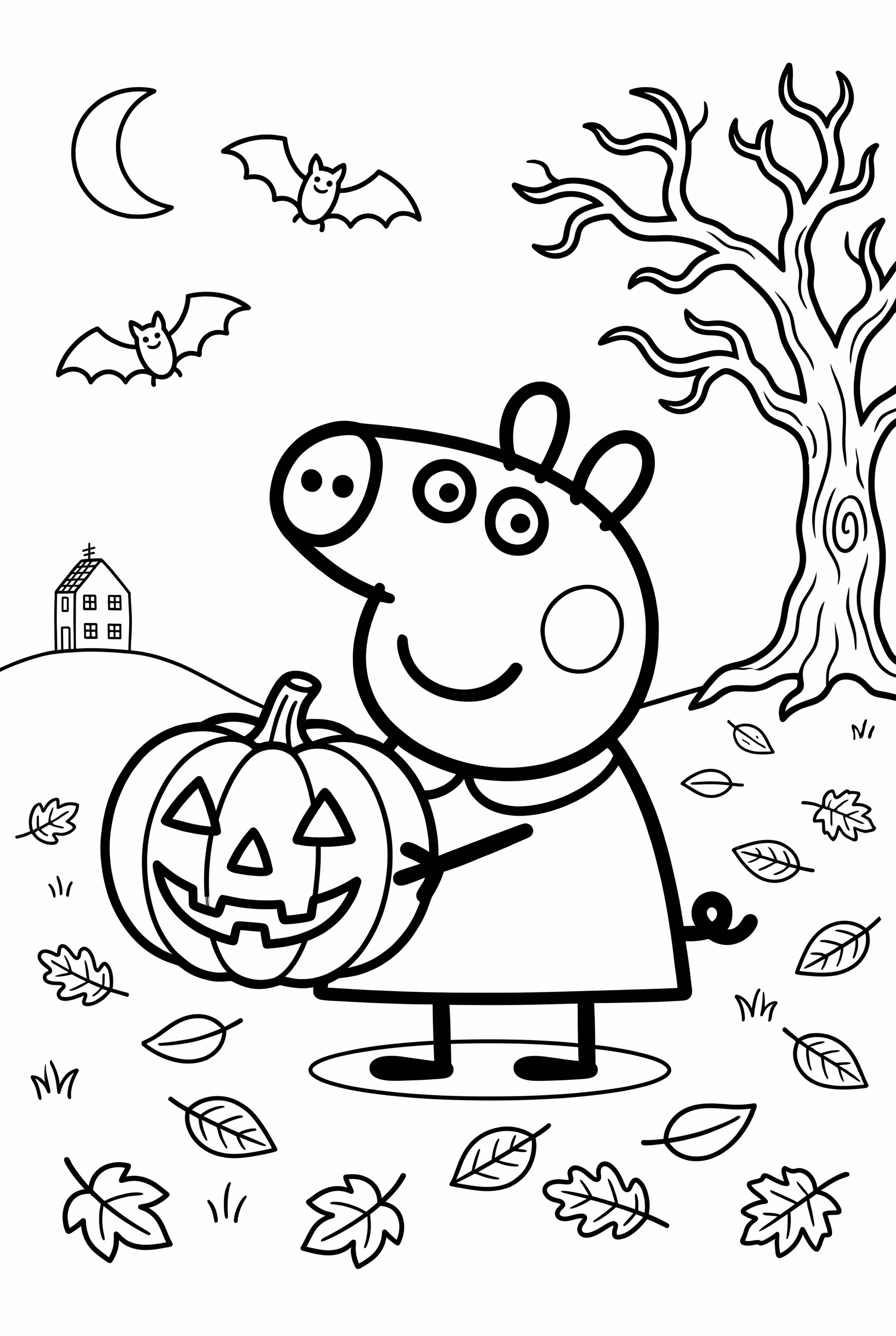 佩奇万圣节南瓜填色书-2