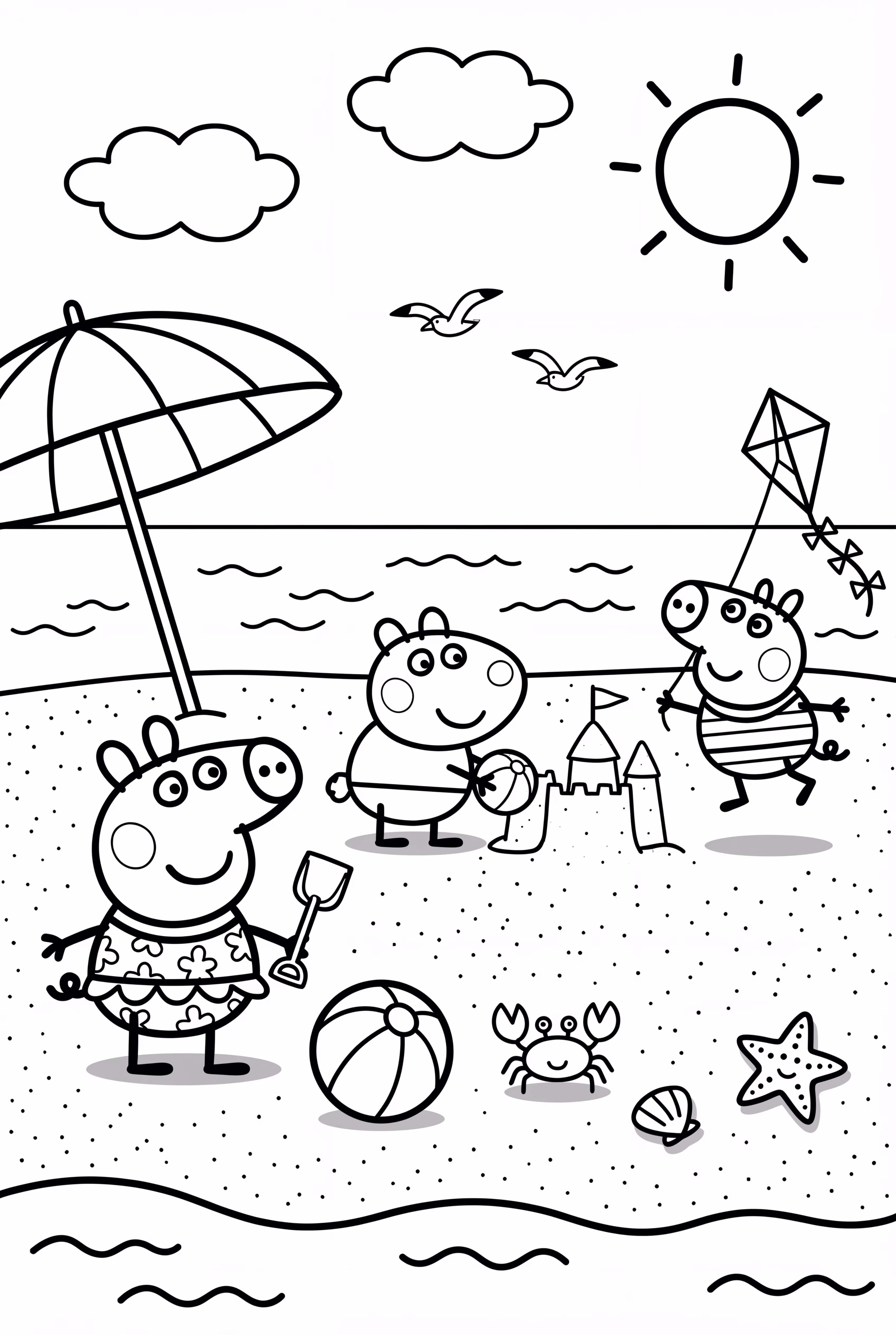 페파 피그와 친구들의 해변에서의 시간