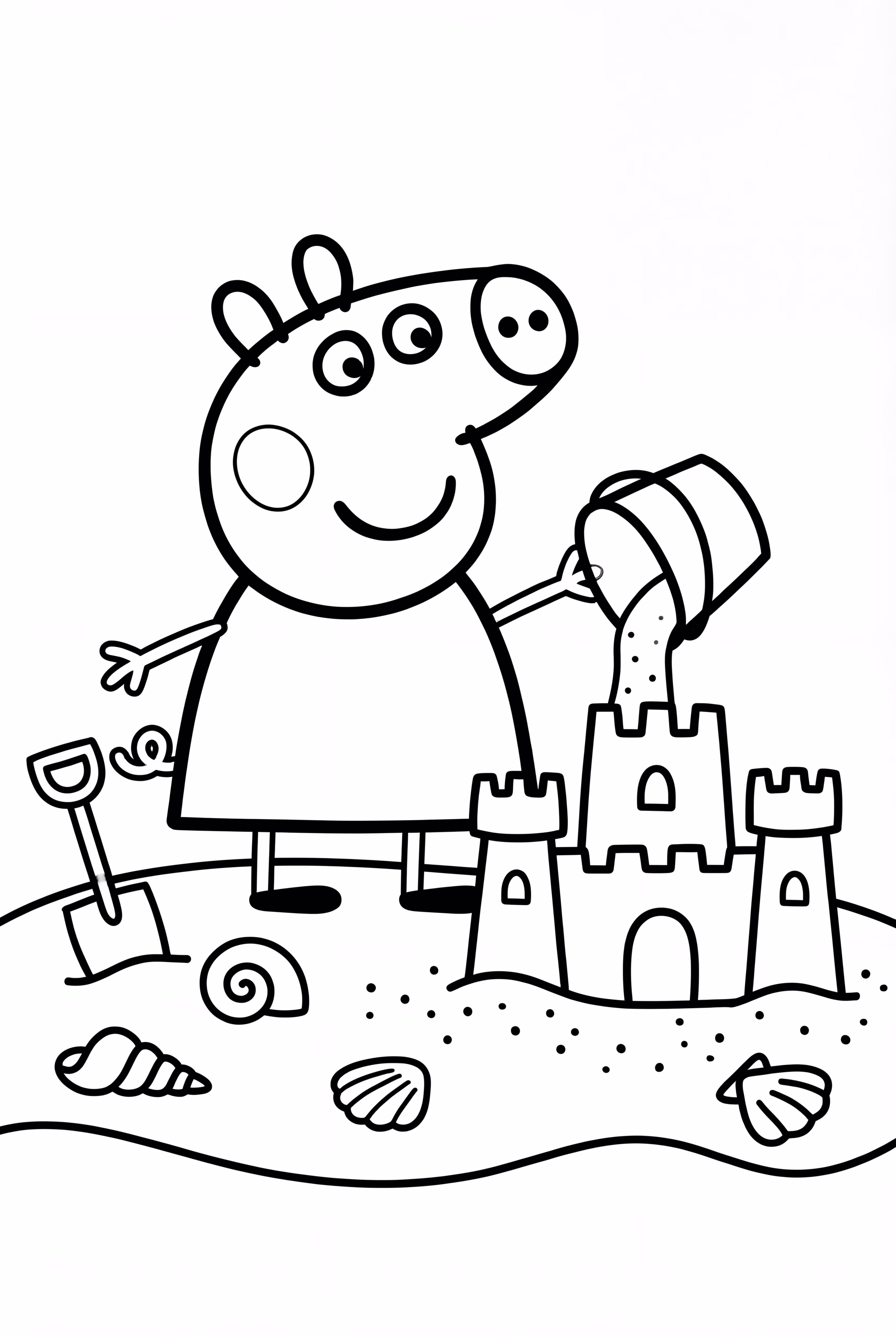 페파 pig 모래성 만들기