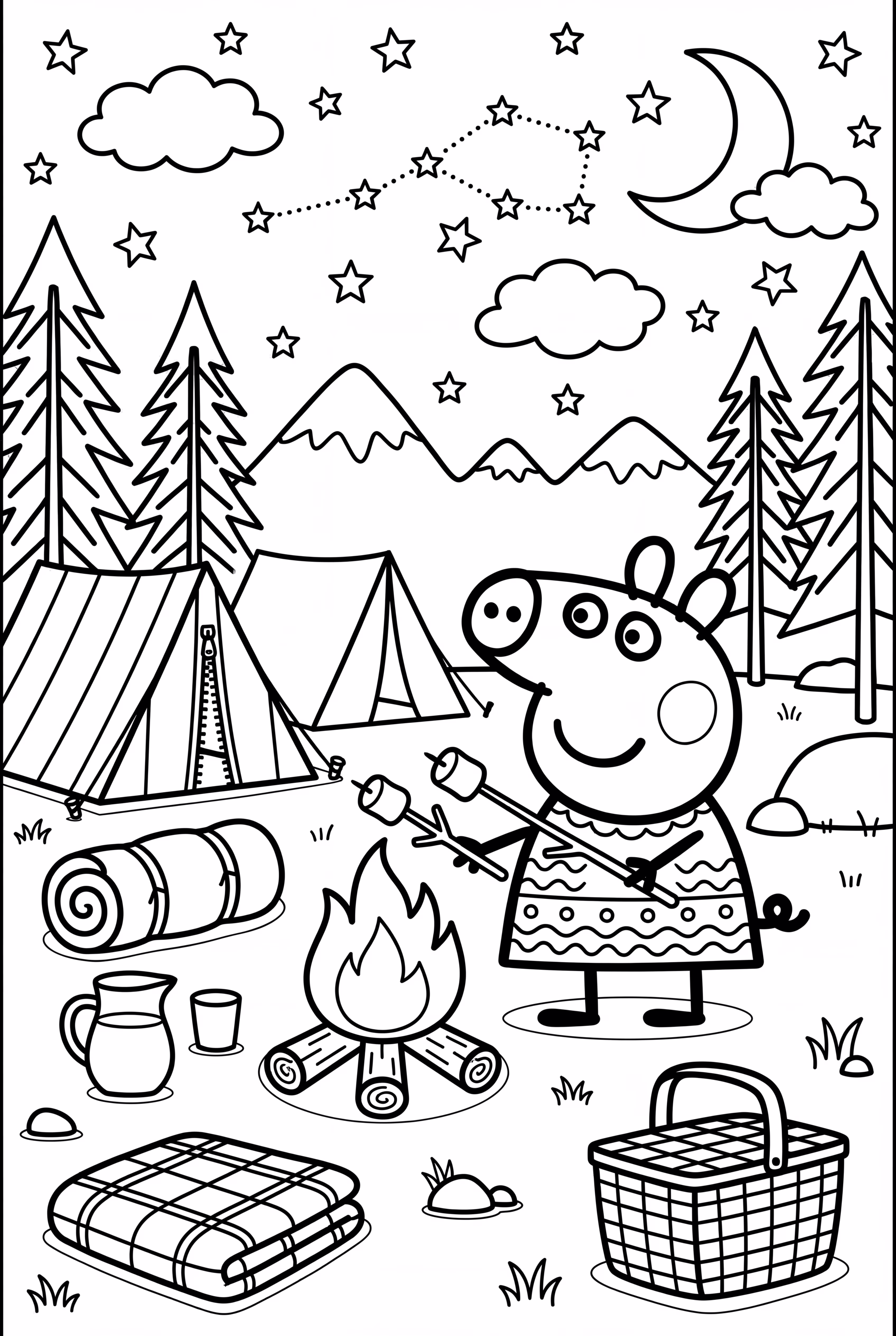 Peppa Pig Camping Under Stars