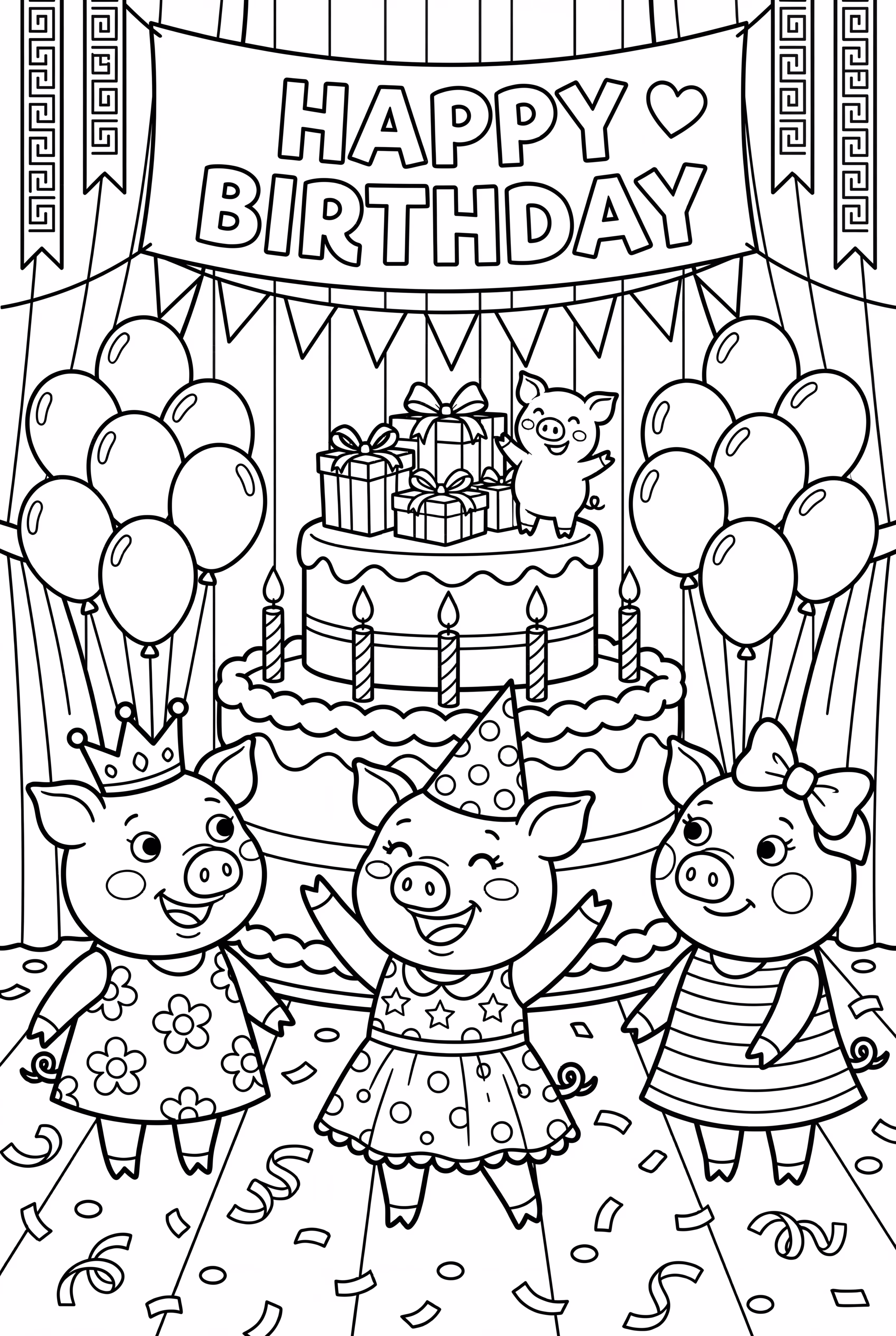 페파 Pig 친구들과 생일을 축하해요