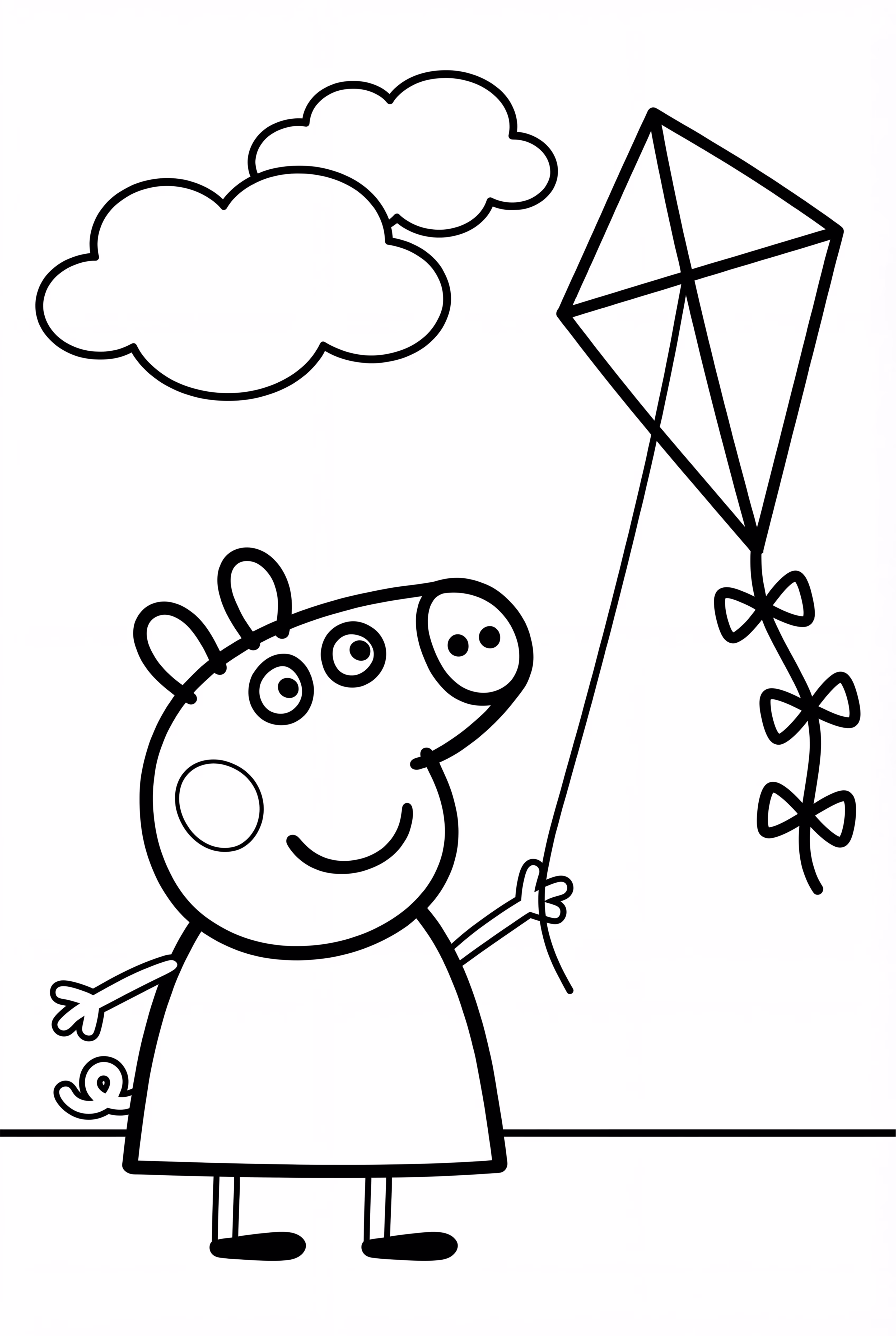 Peppa Pig Flying A Kite
