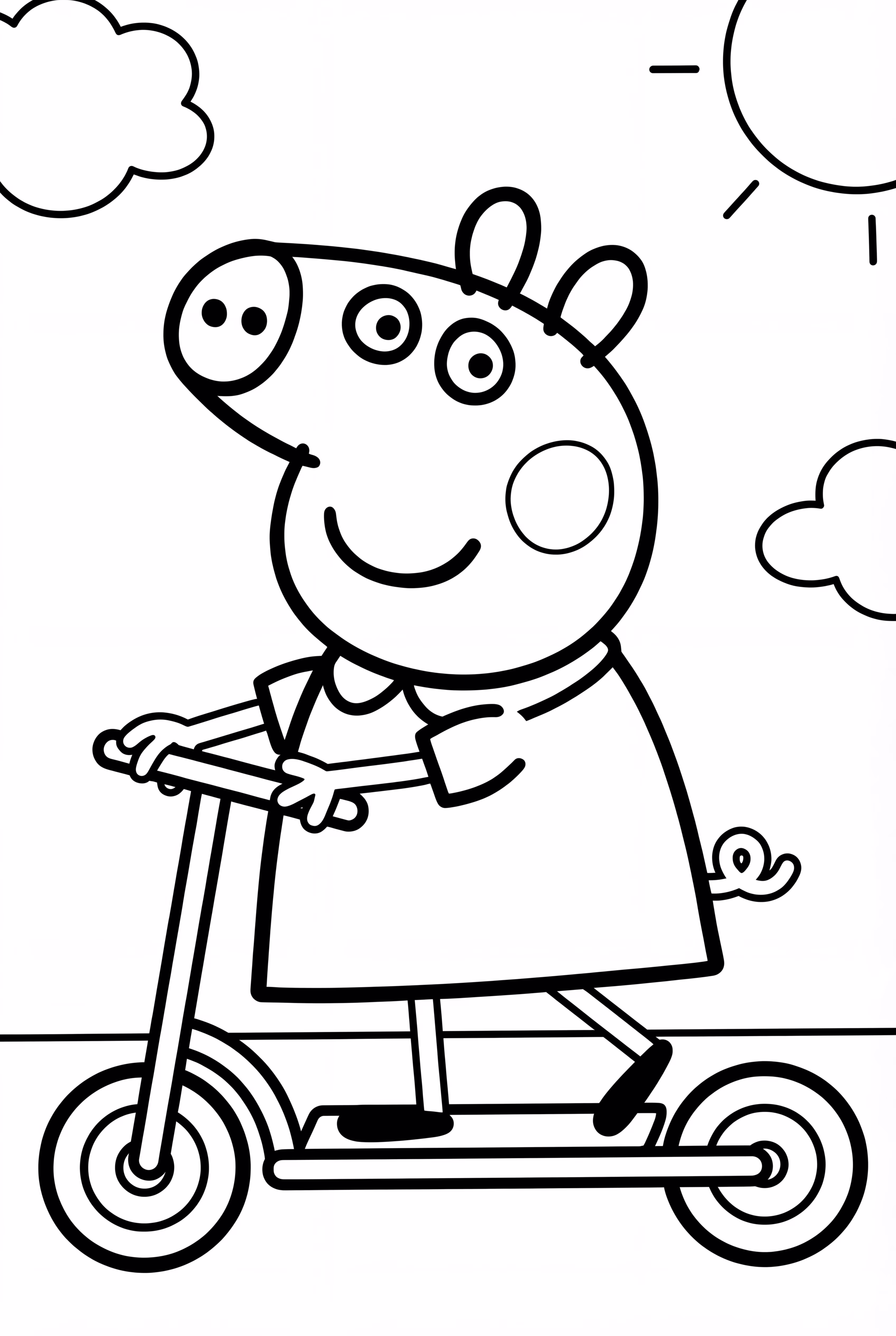 Peppa Pig On A Scooter