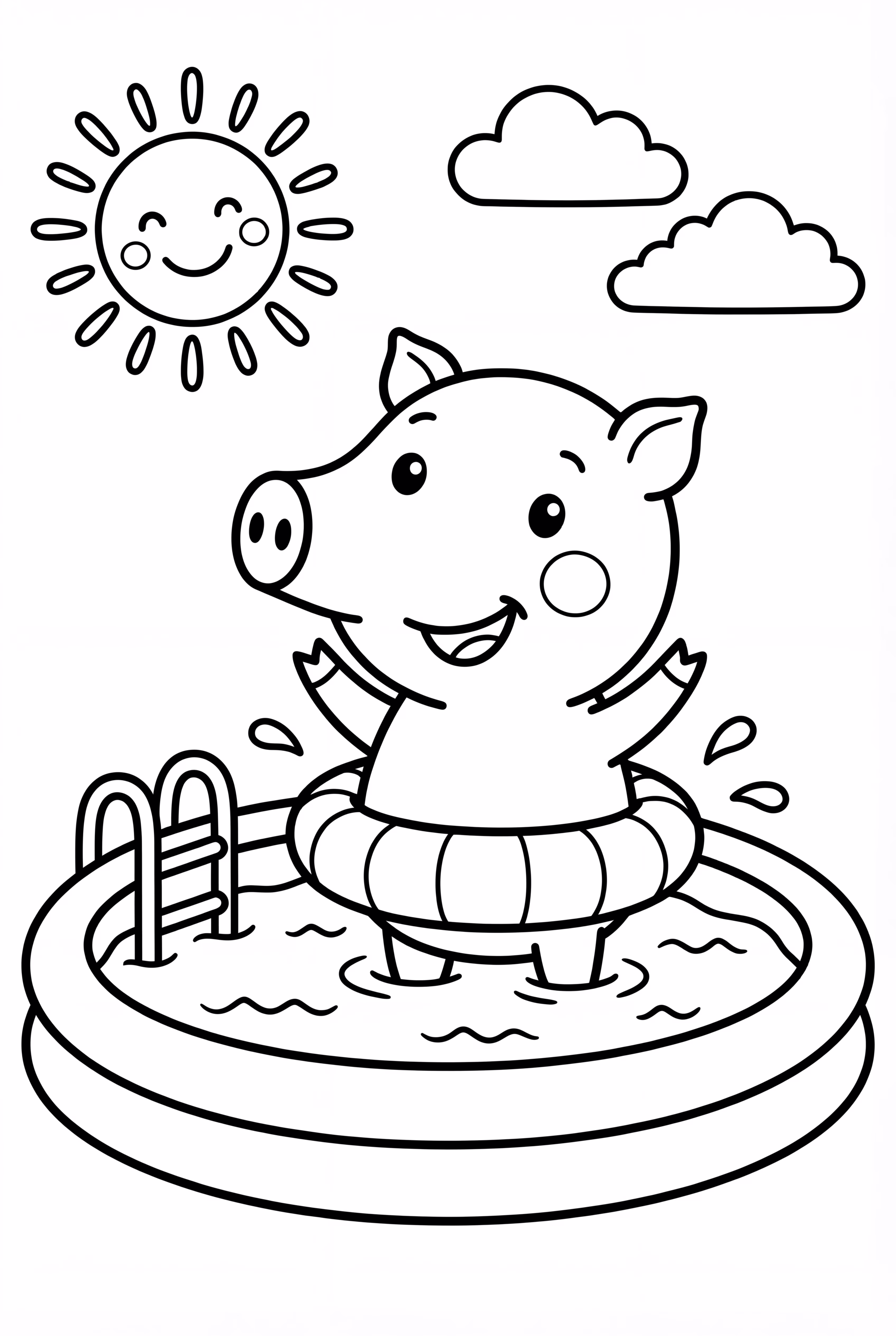 Peppa Pig Swimming In The Pool