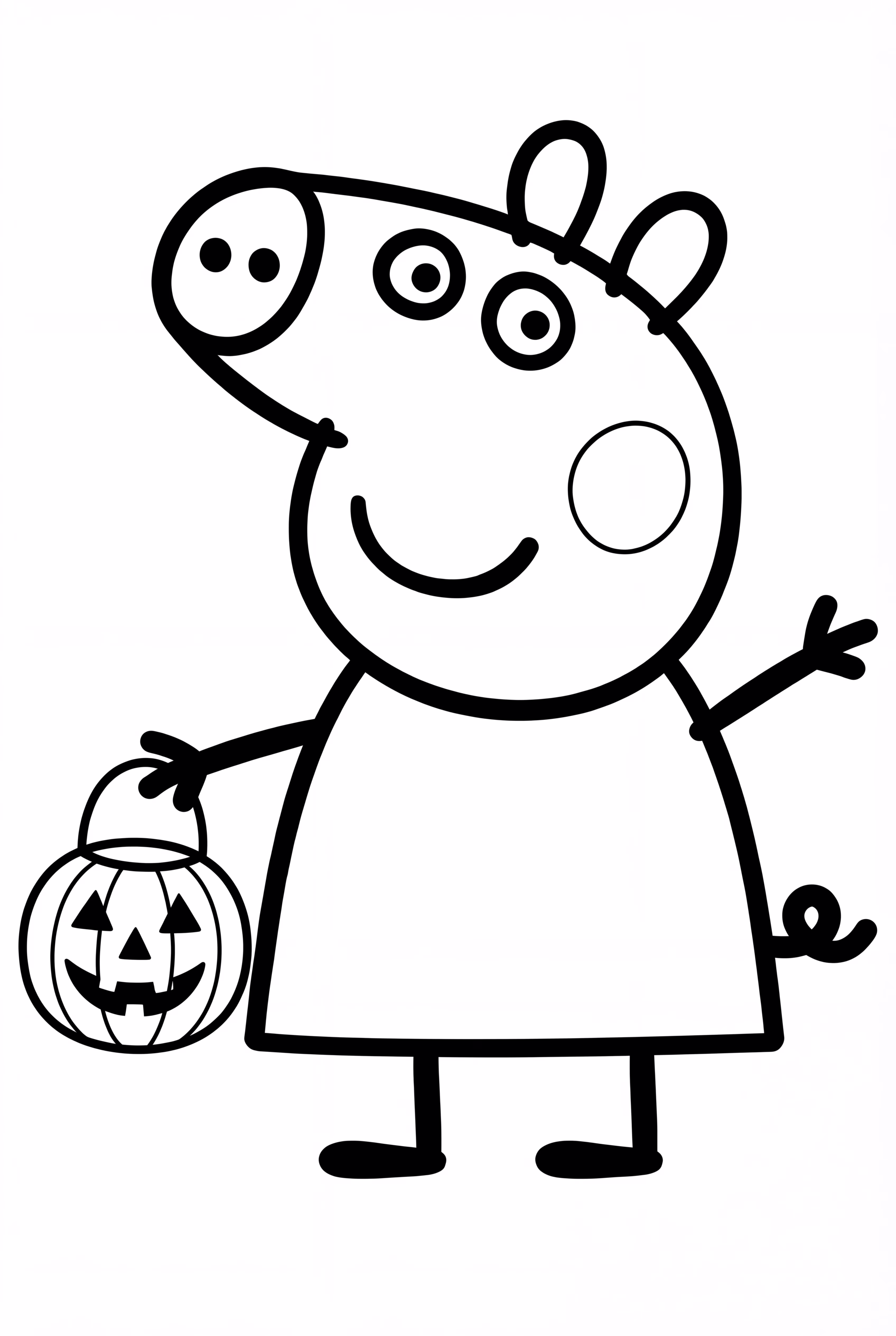 Peppa Pig Waving A Halloween Lantern
