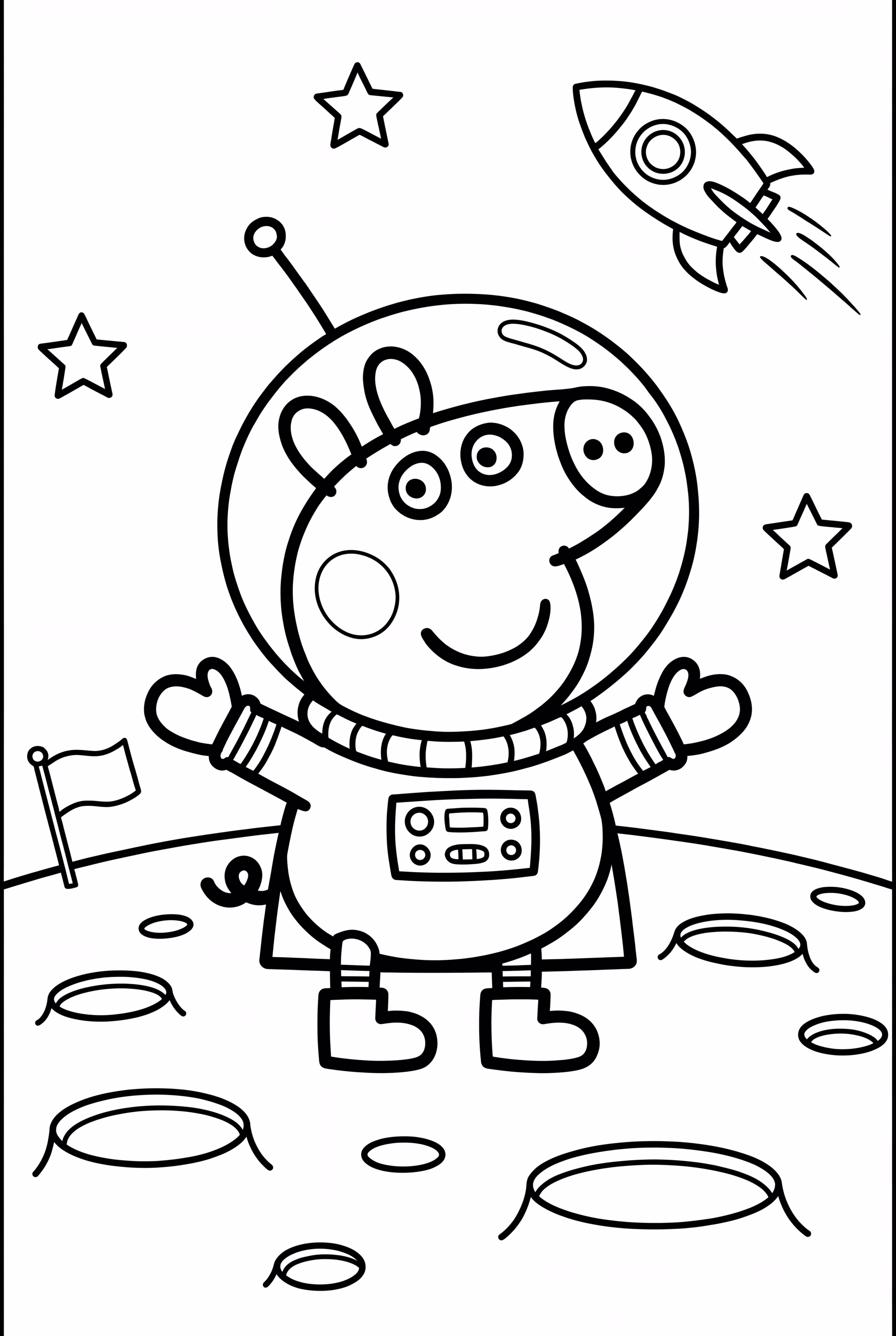 Peppa Pig Wearing A Astronaut Helmet