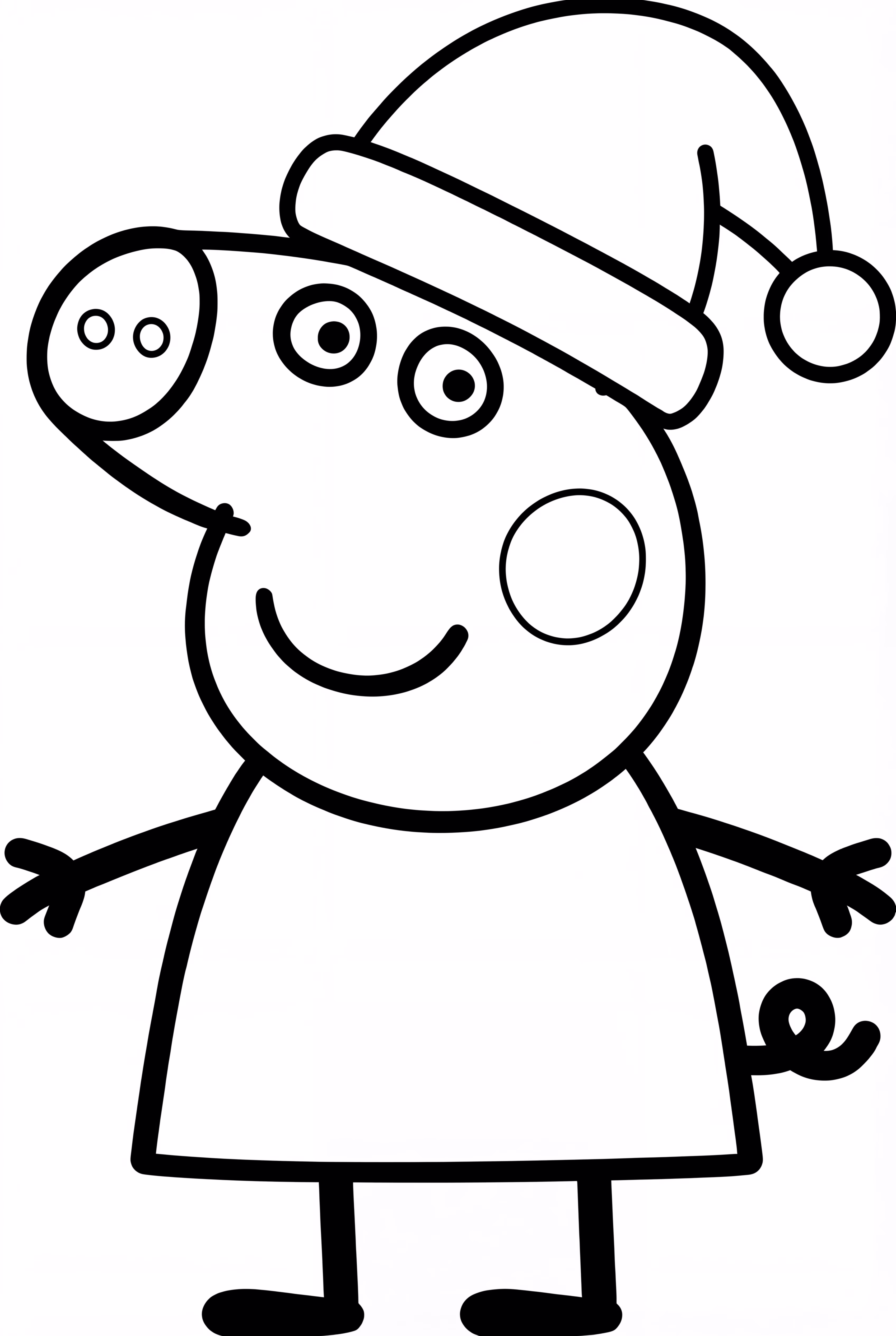 크리스마스 모자를 쓴 페파피그