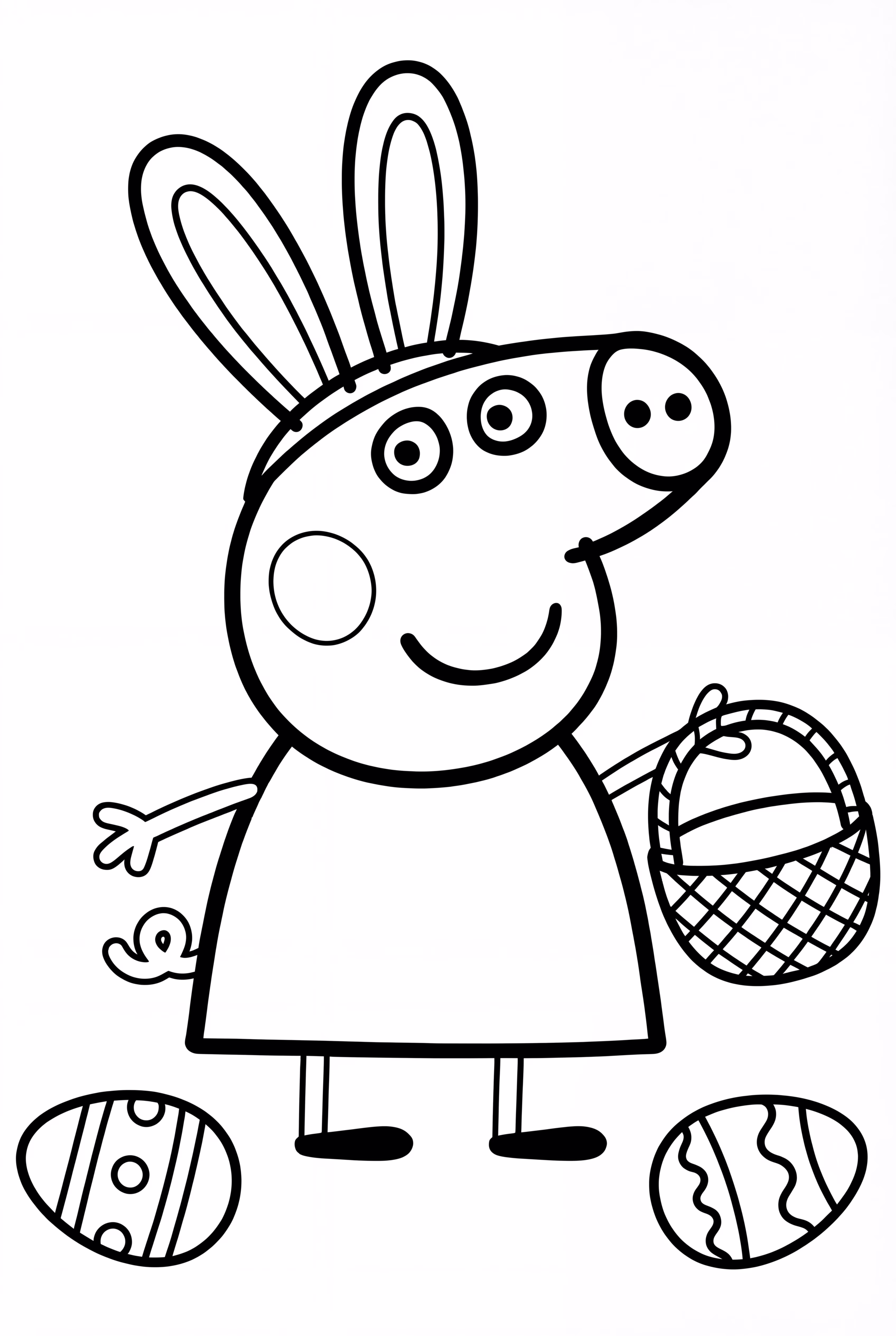 페파피그와 토끼 귀로 부활절 기념하기