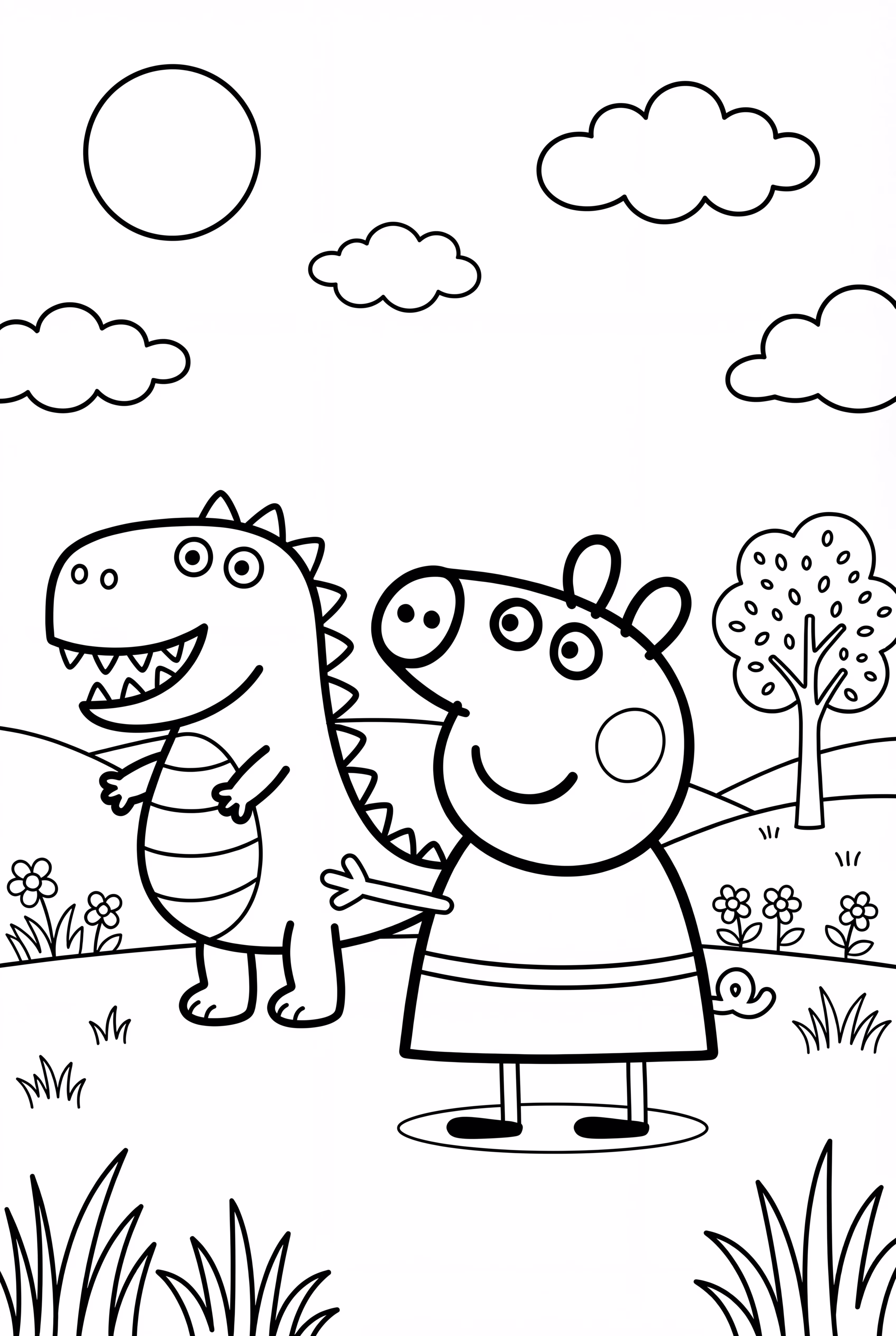 페파 pig와 그녀의 공룡 장난감