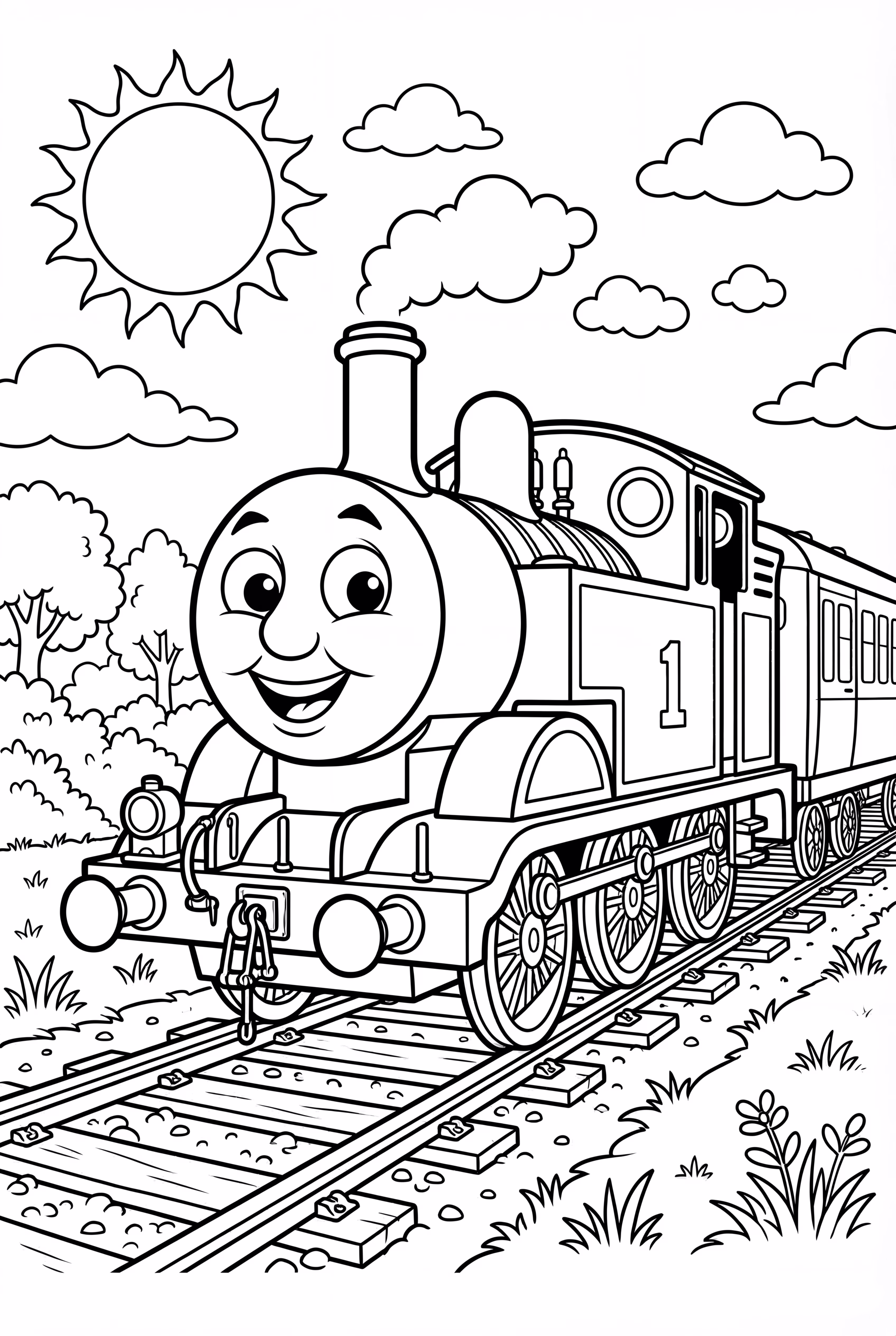 percy the train on a sunny day-2