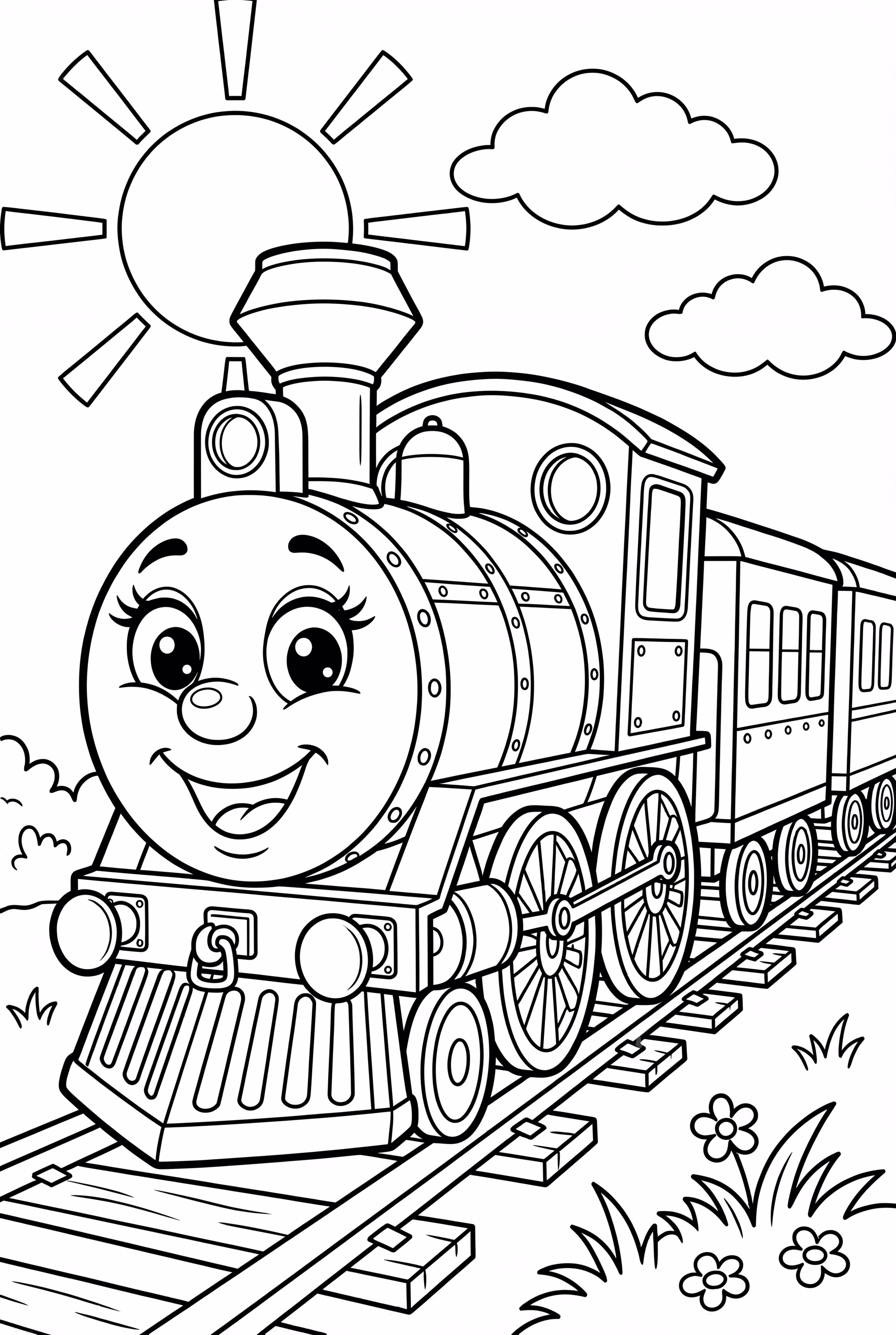percy the train on a sunny day