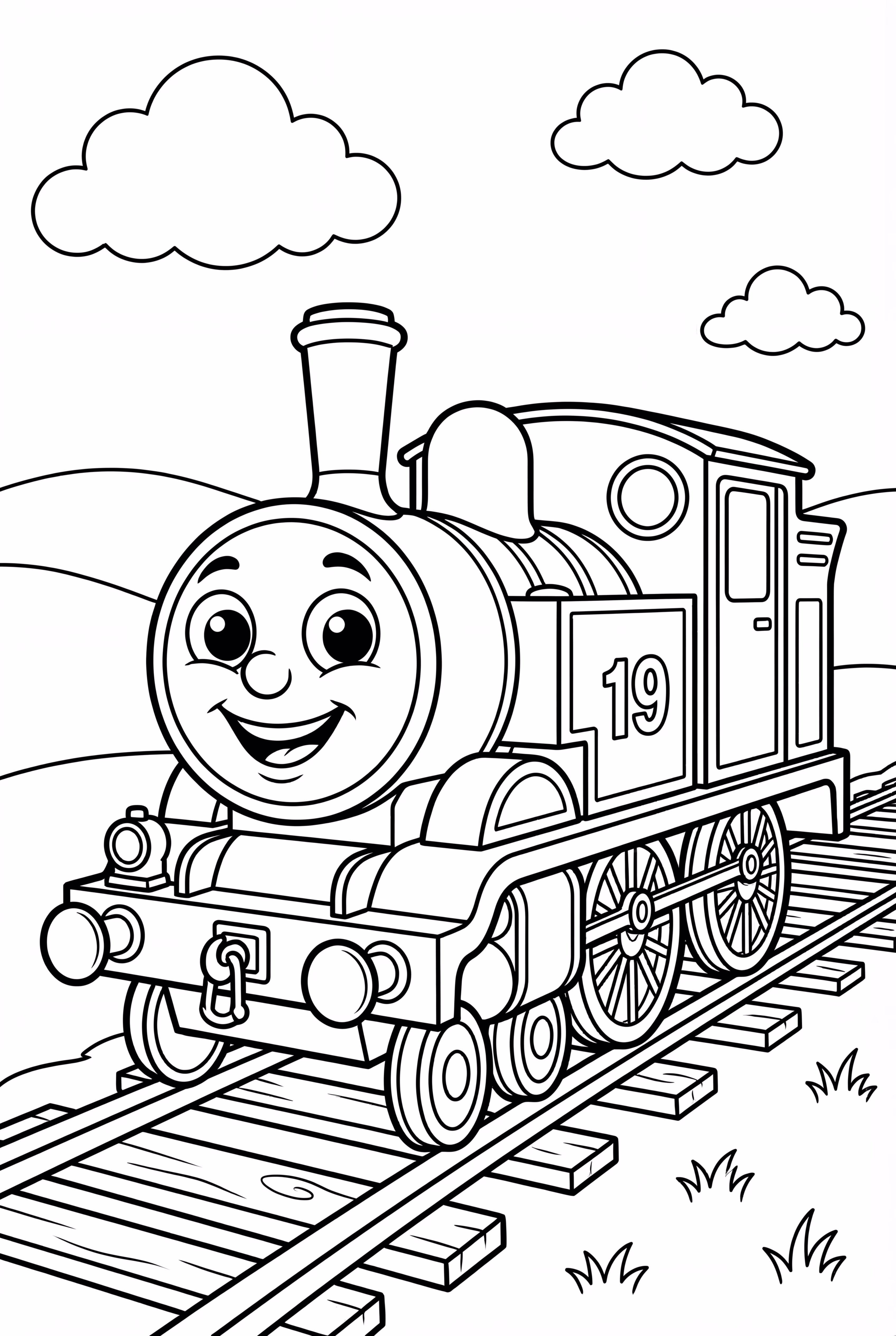percy the train on a sunny day
