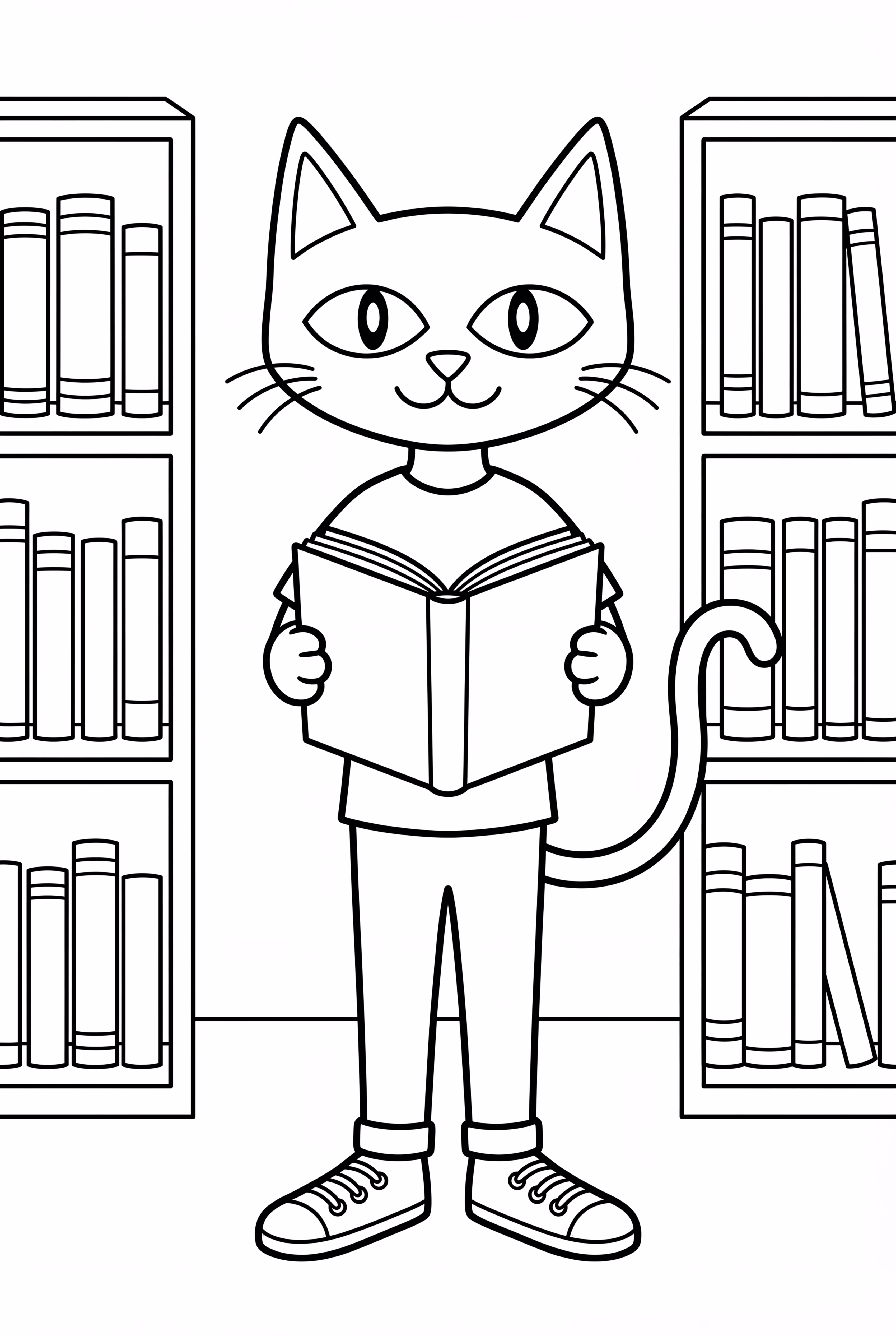 Pete The Cat At The Library With Books