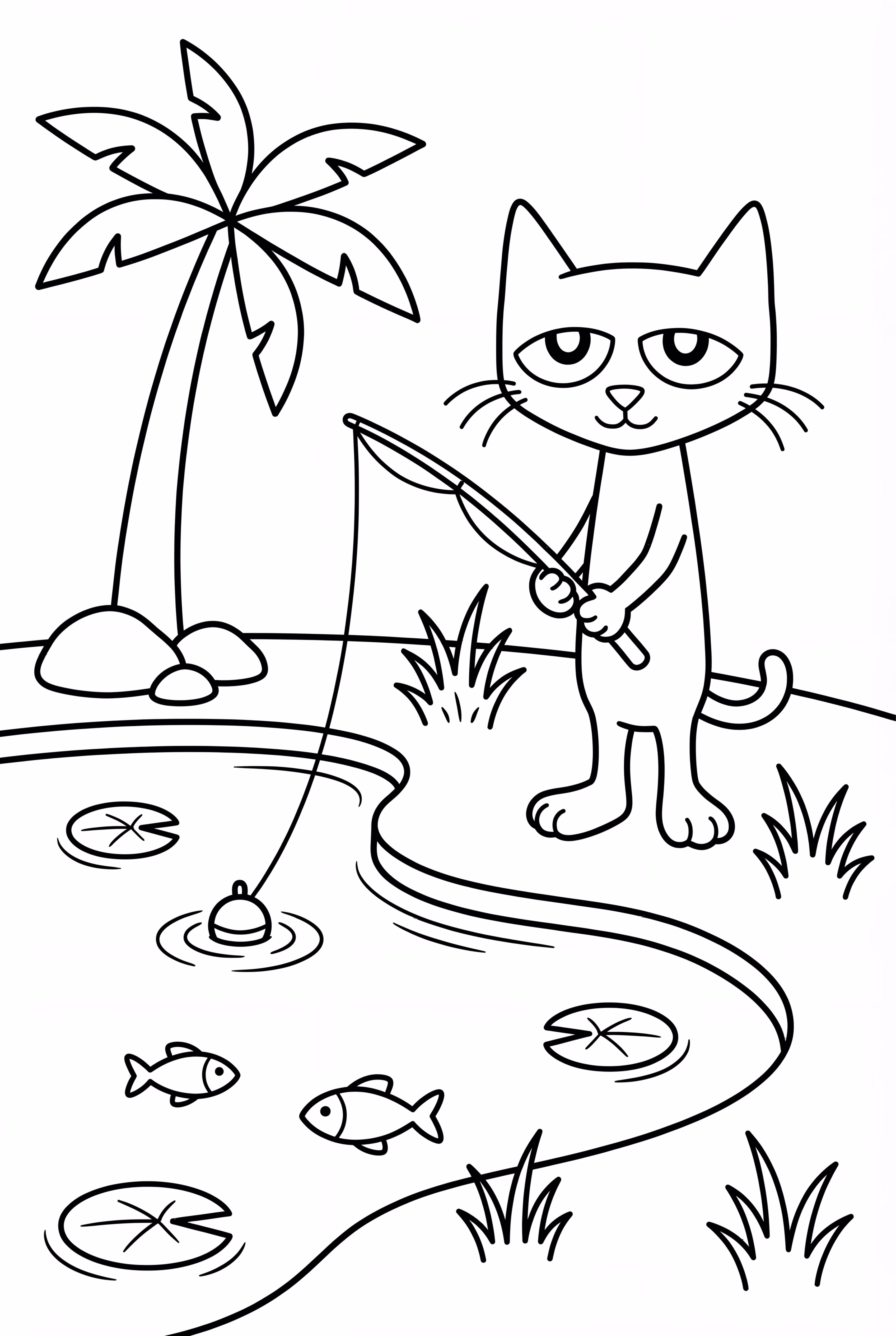 Pete The Cat Fishing By The Pond