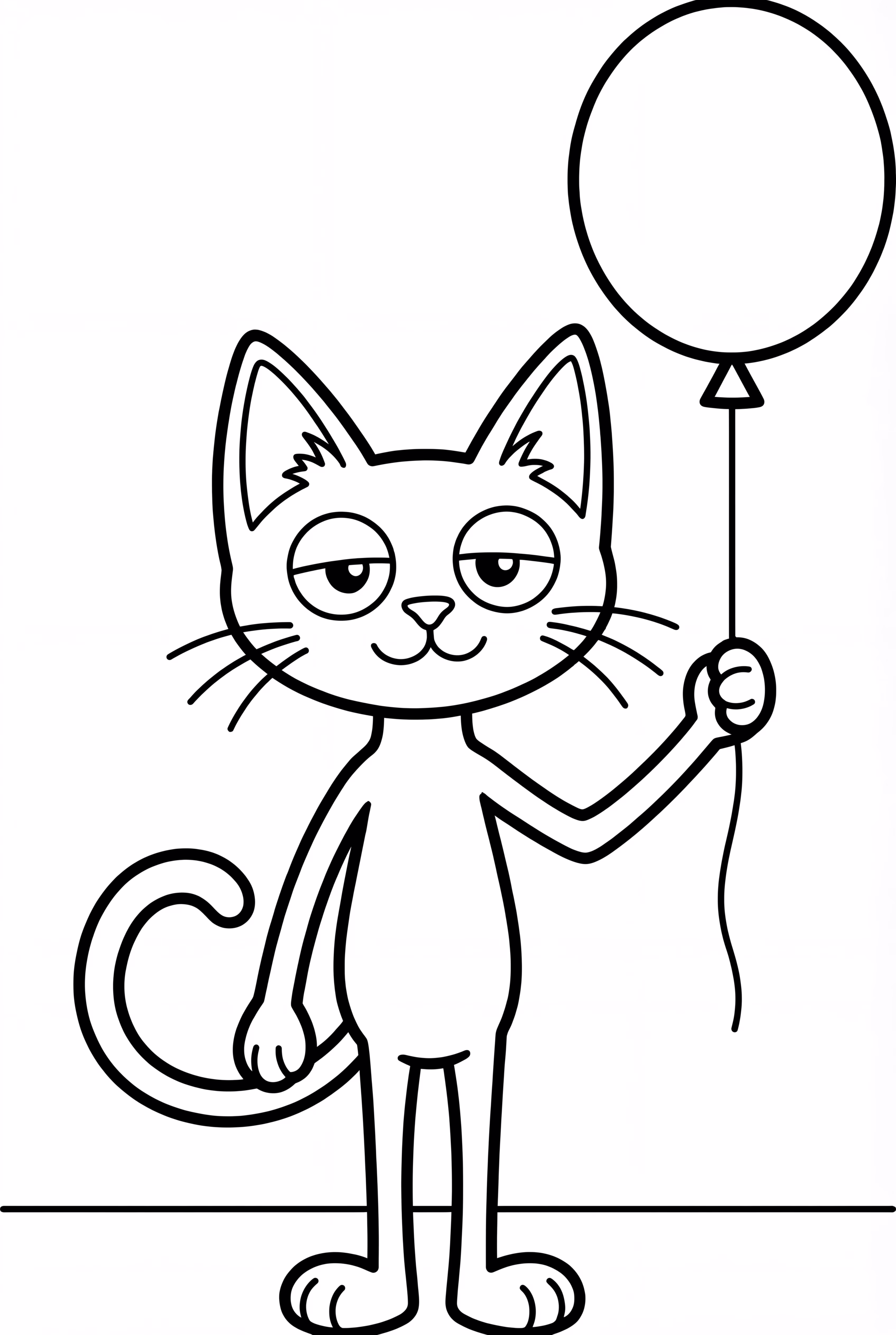 Pete The Cat Holding A Big Balloon
