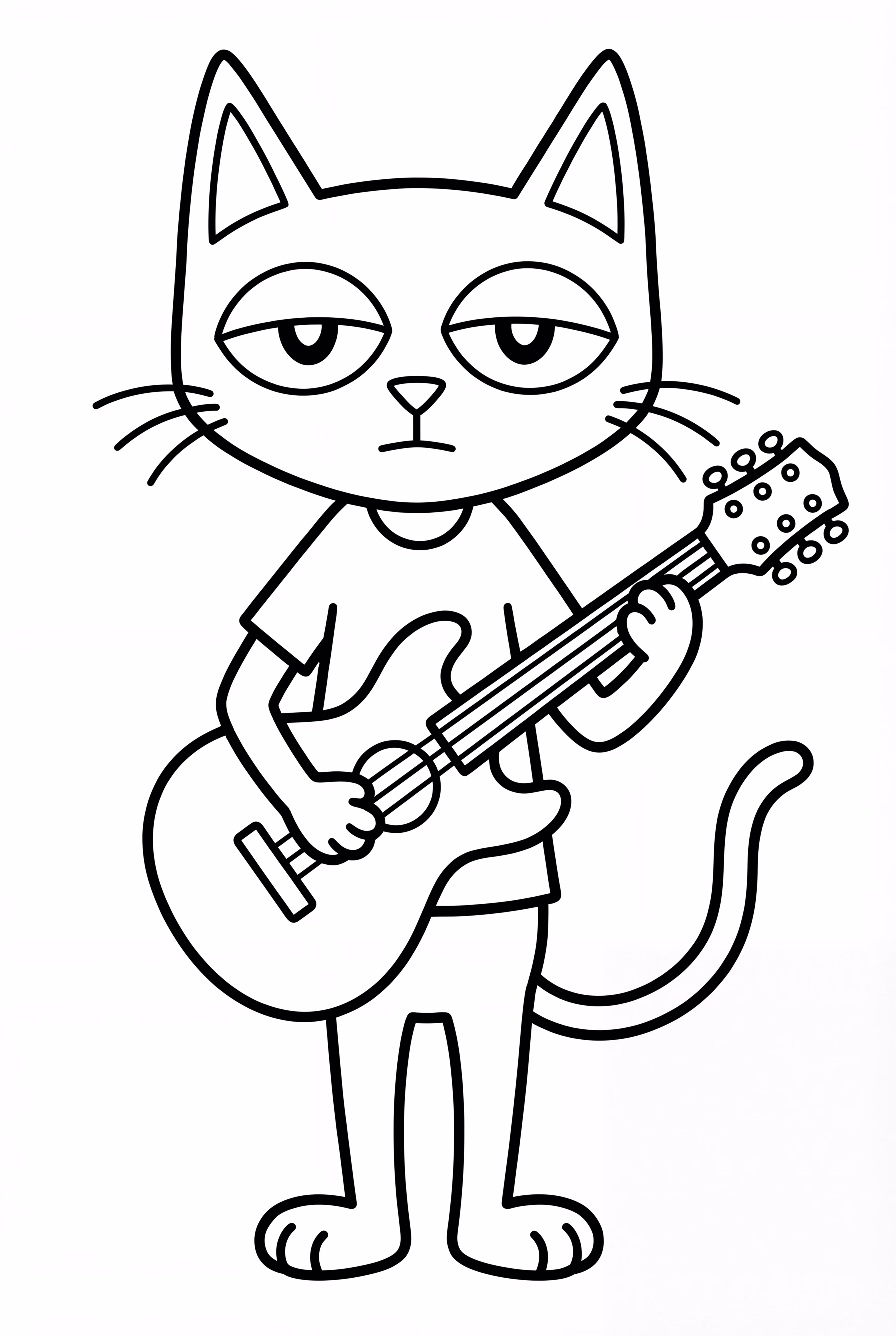 Pete The Cat Holding A Red Guitar