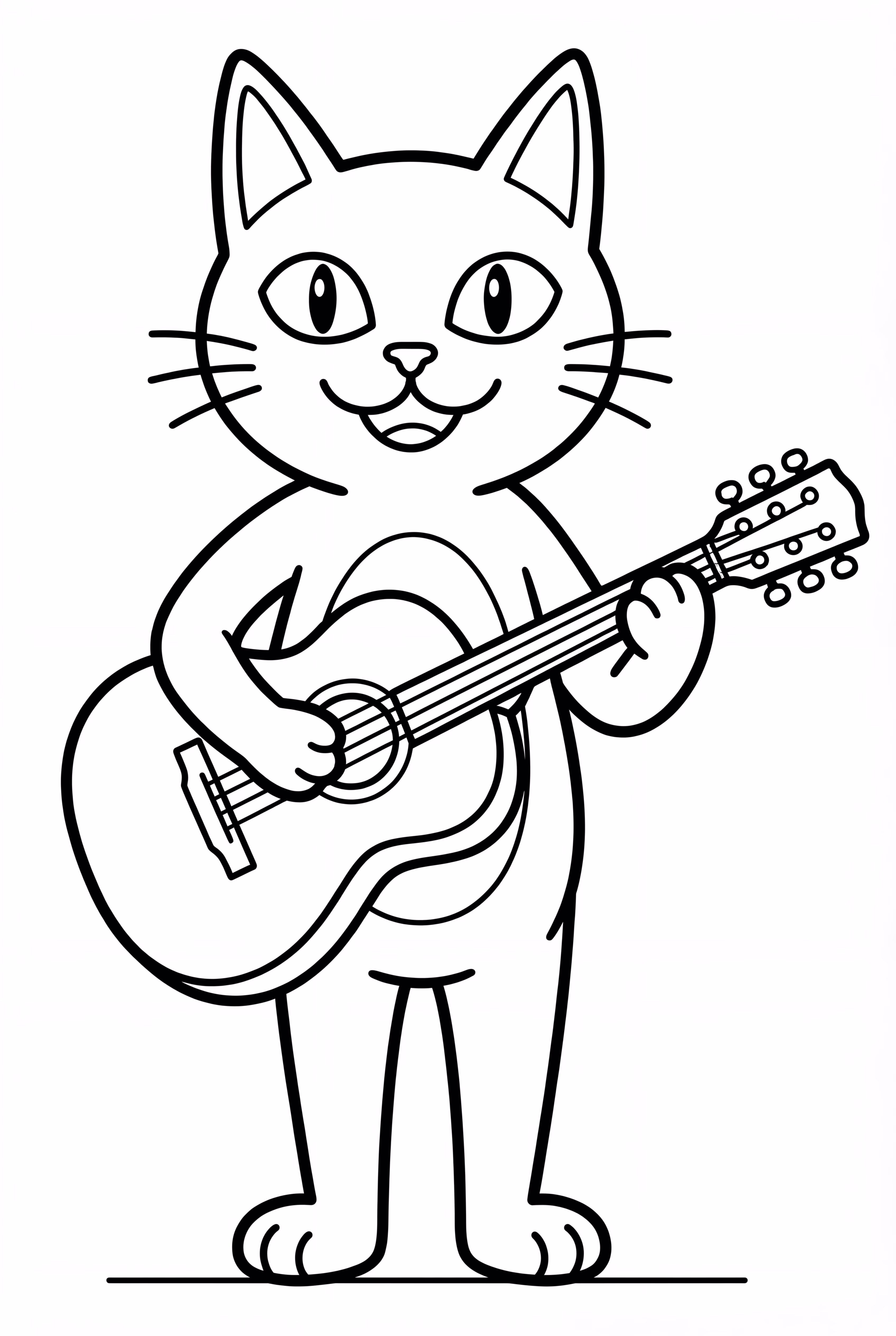 Pete The Cat Holding Guitar