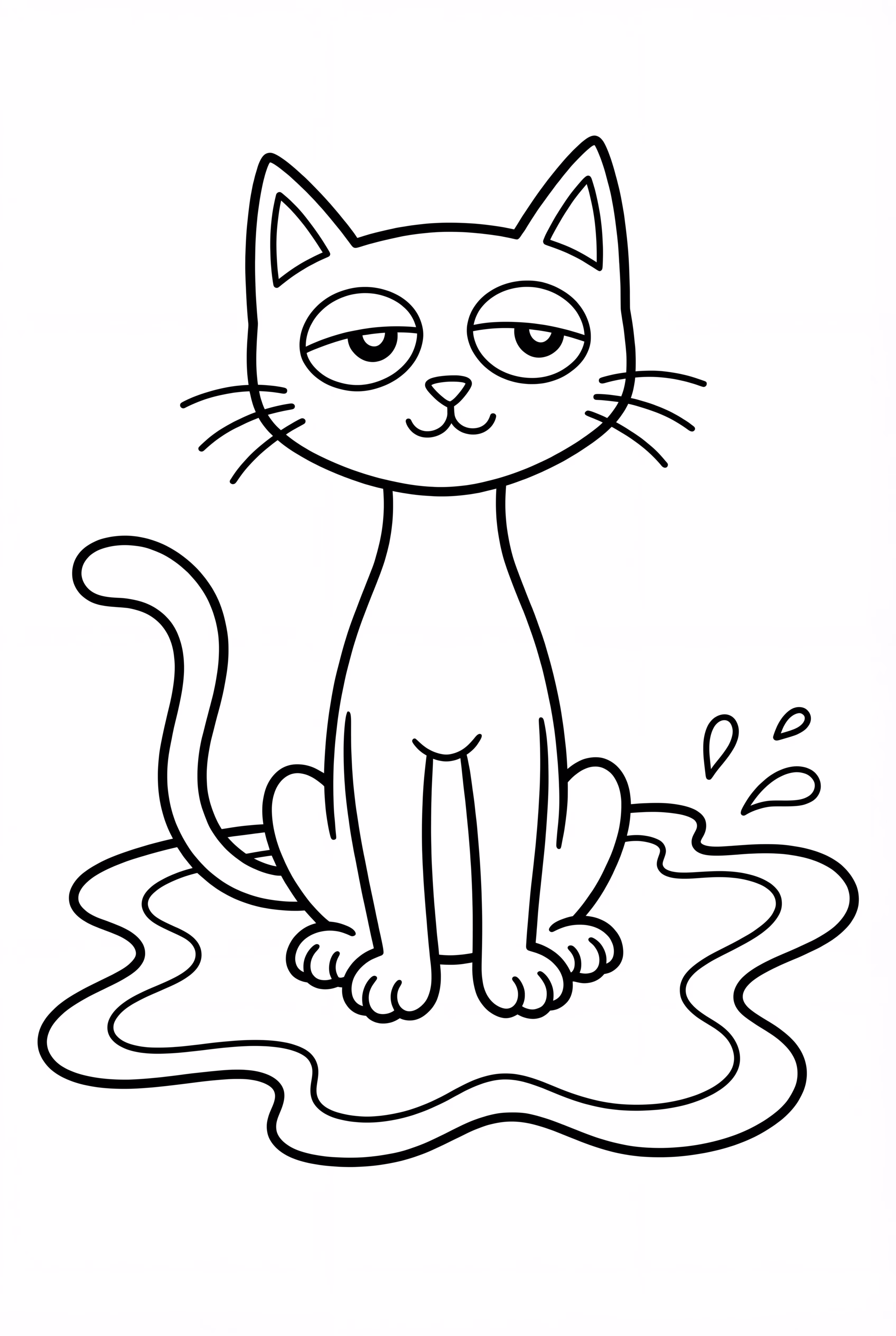 Pete The Cat In A Puddle Of Mud