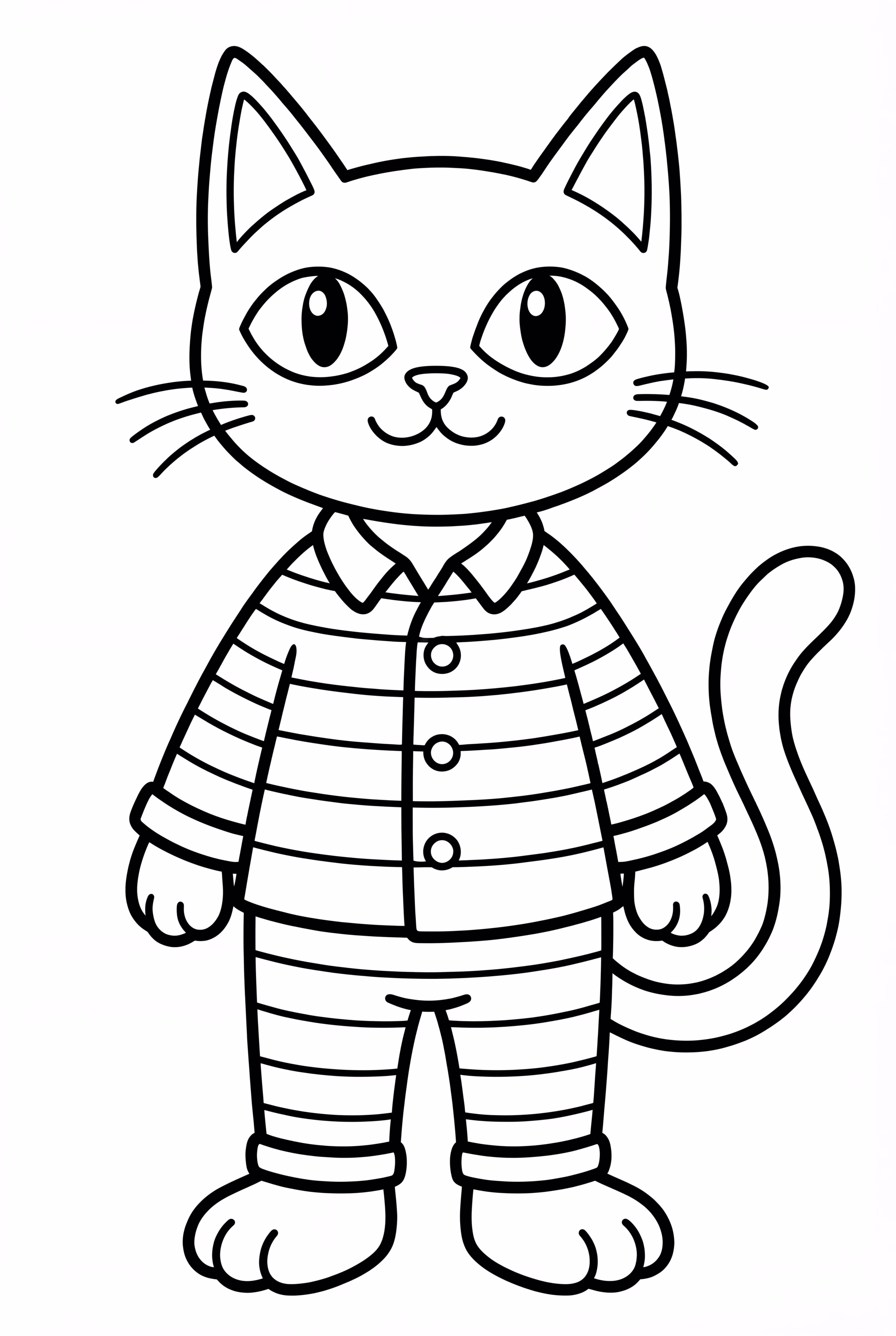 Pete Die Katze in seinem Schlafanzug