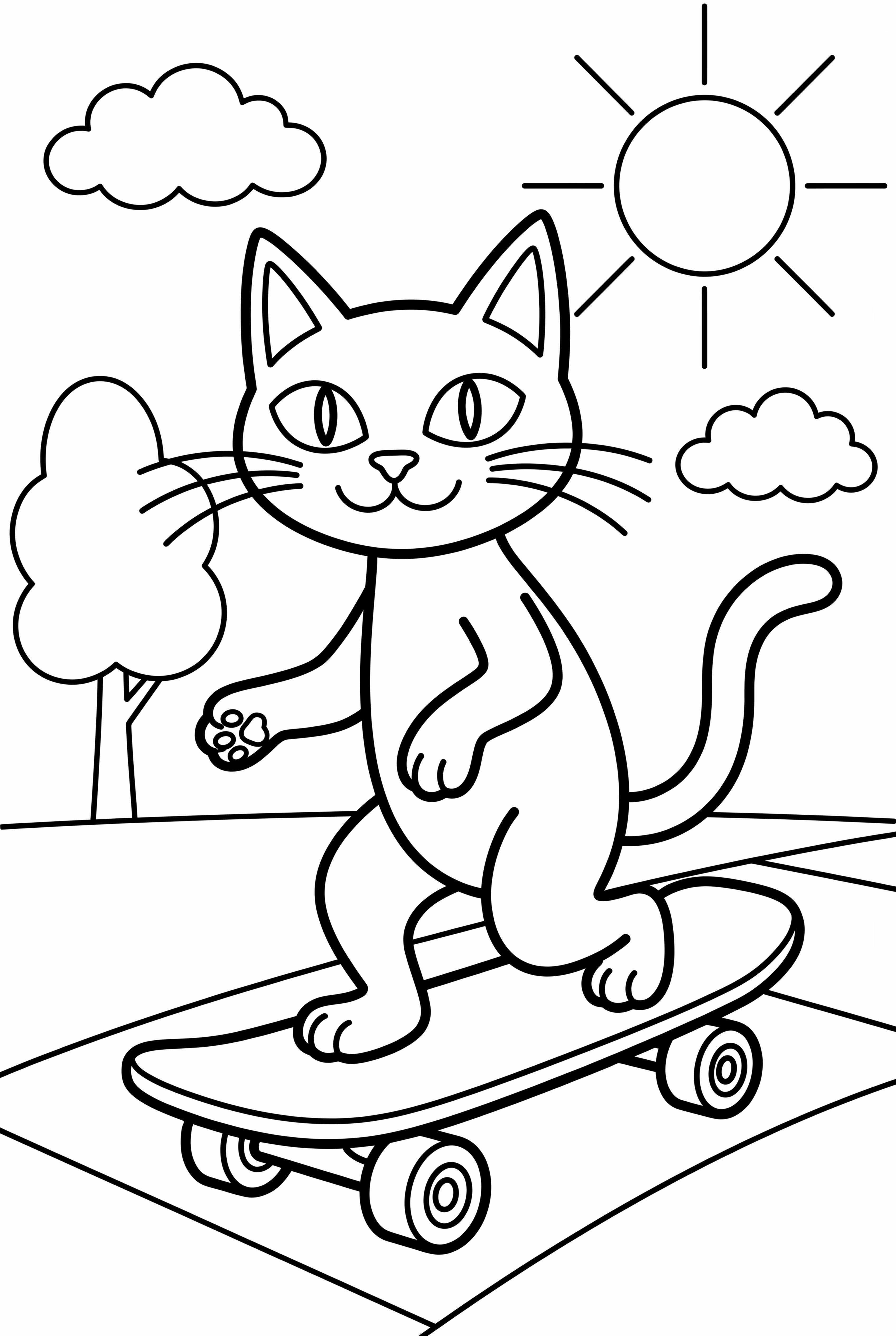 Pete The Cat Riding His Skateboard