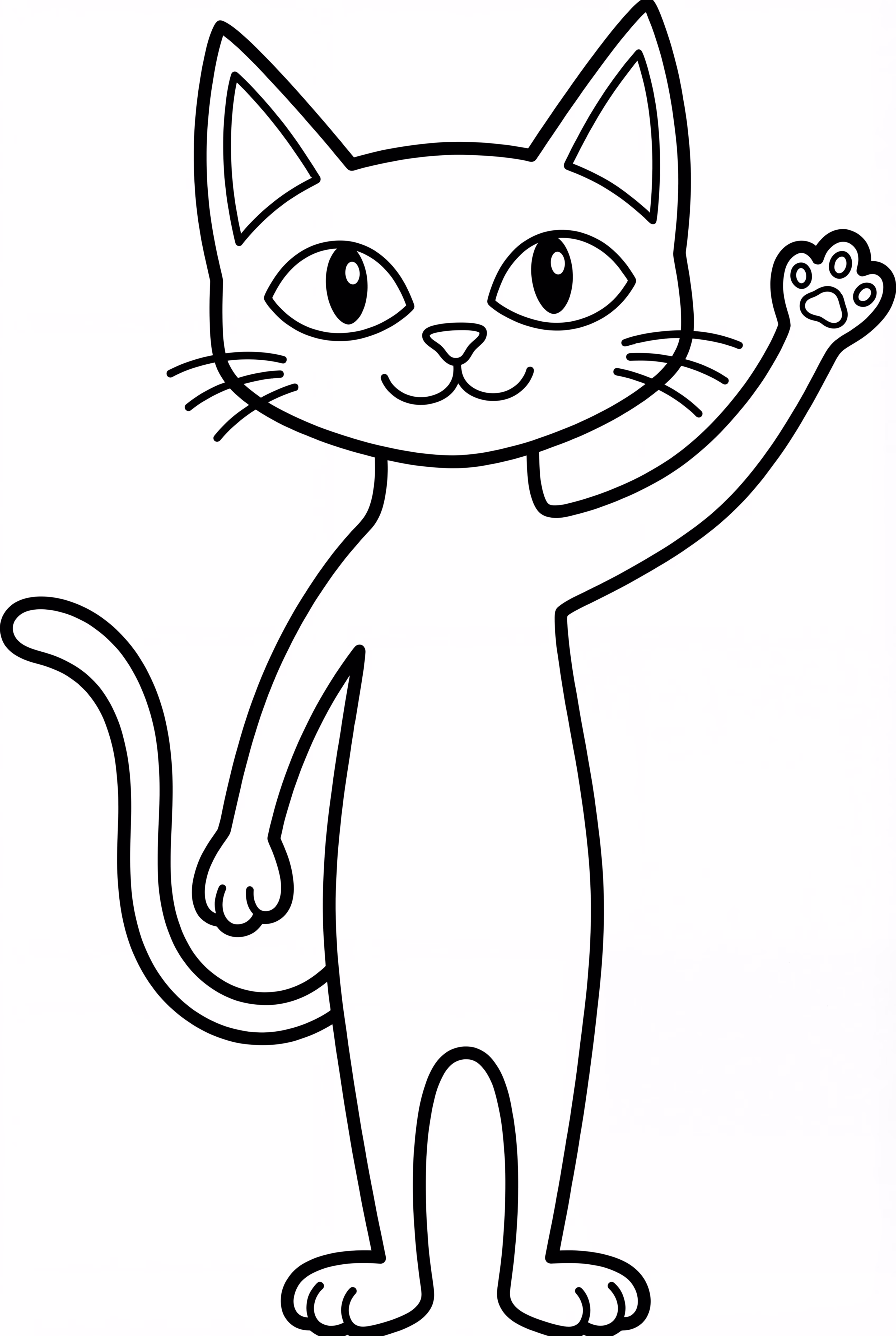 Pete Die Katze winkt zum Gruß