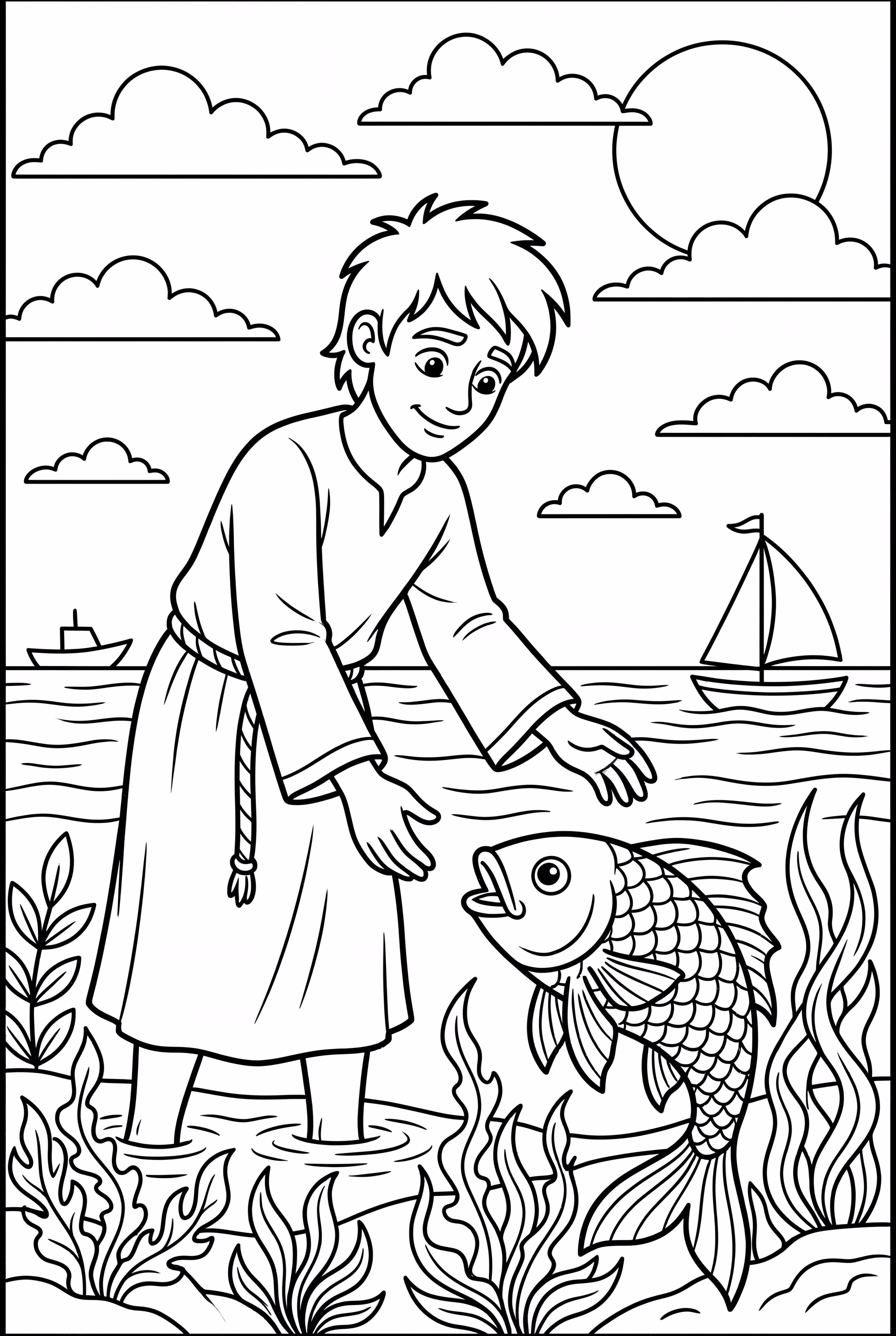 Peter Bible Story in the Sea -2