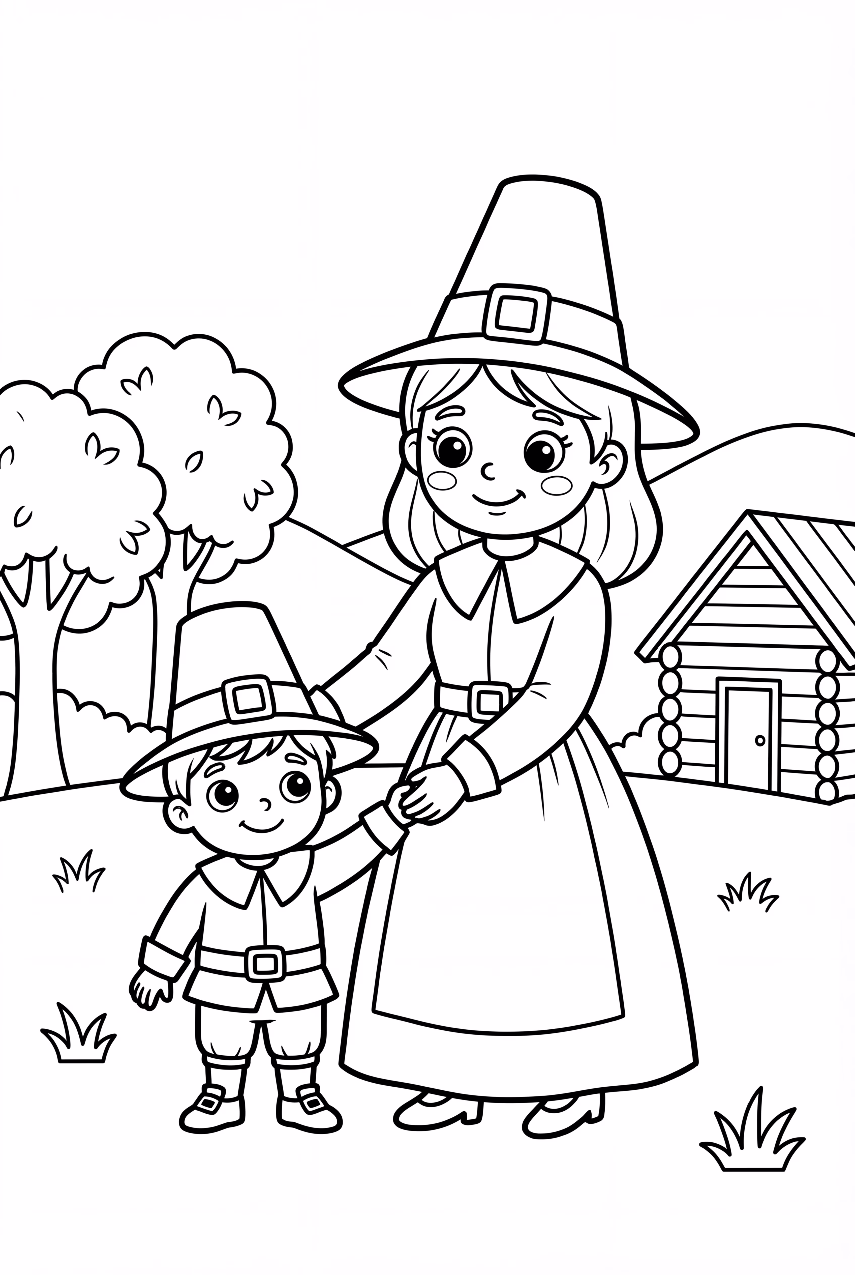 Pilgrim Mother And Child