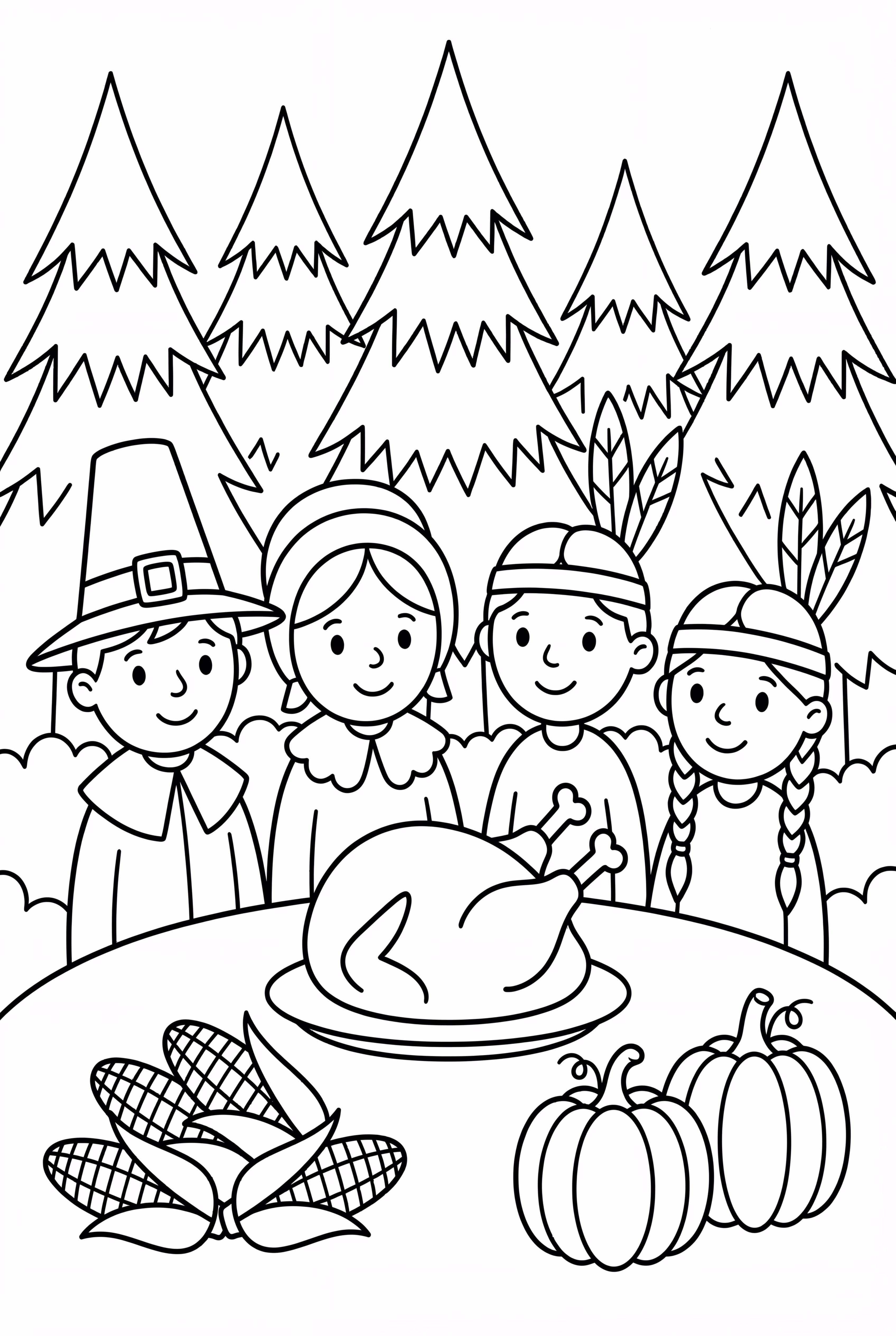 清教徒与印第安人的第一次感恩节