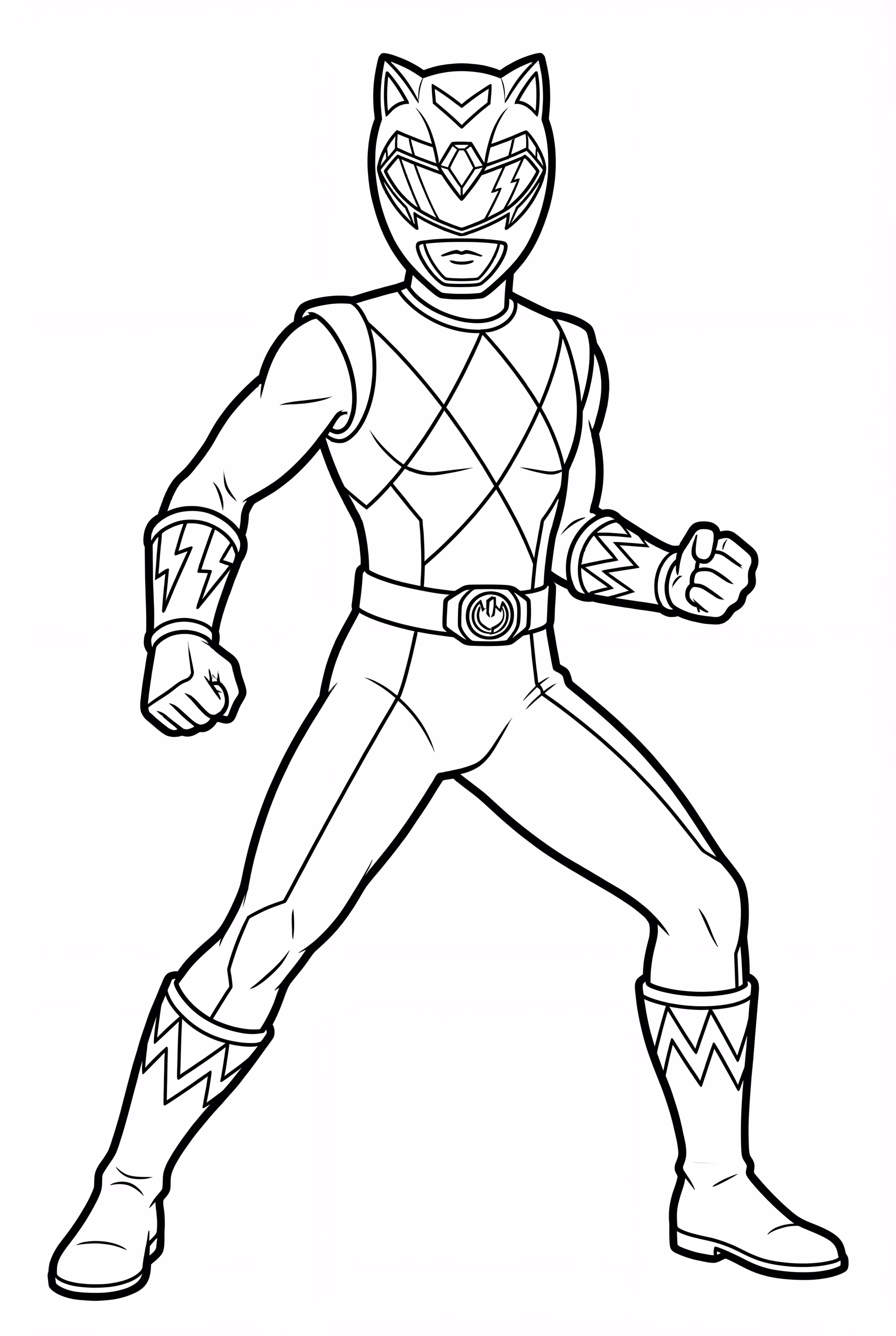 Pink Power Ranger In Combat Stance