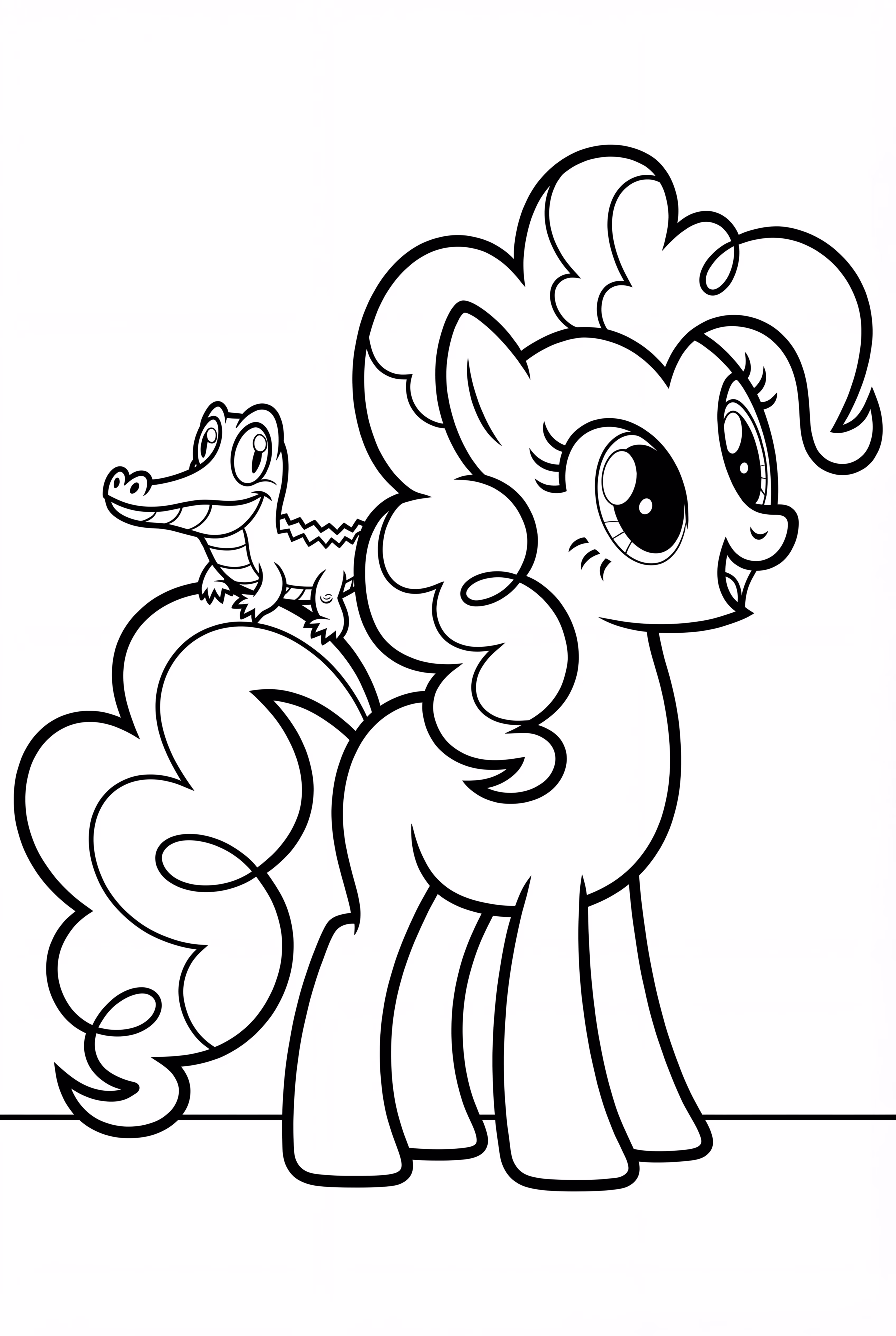 Pinkie Pie and the little alligator