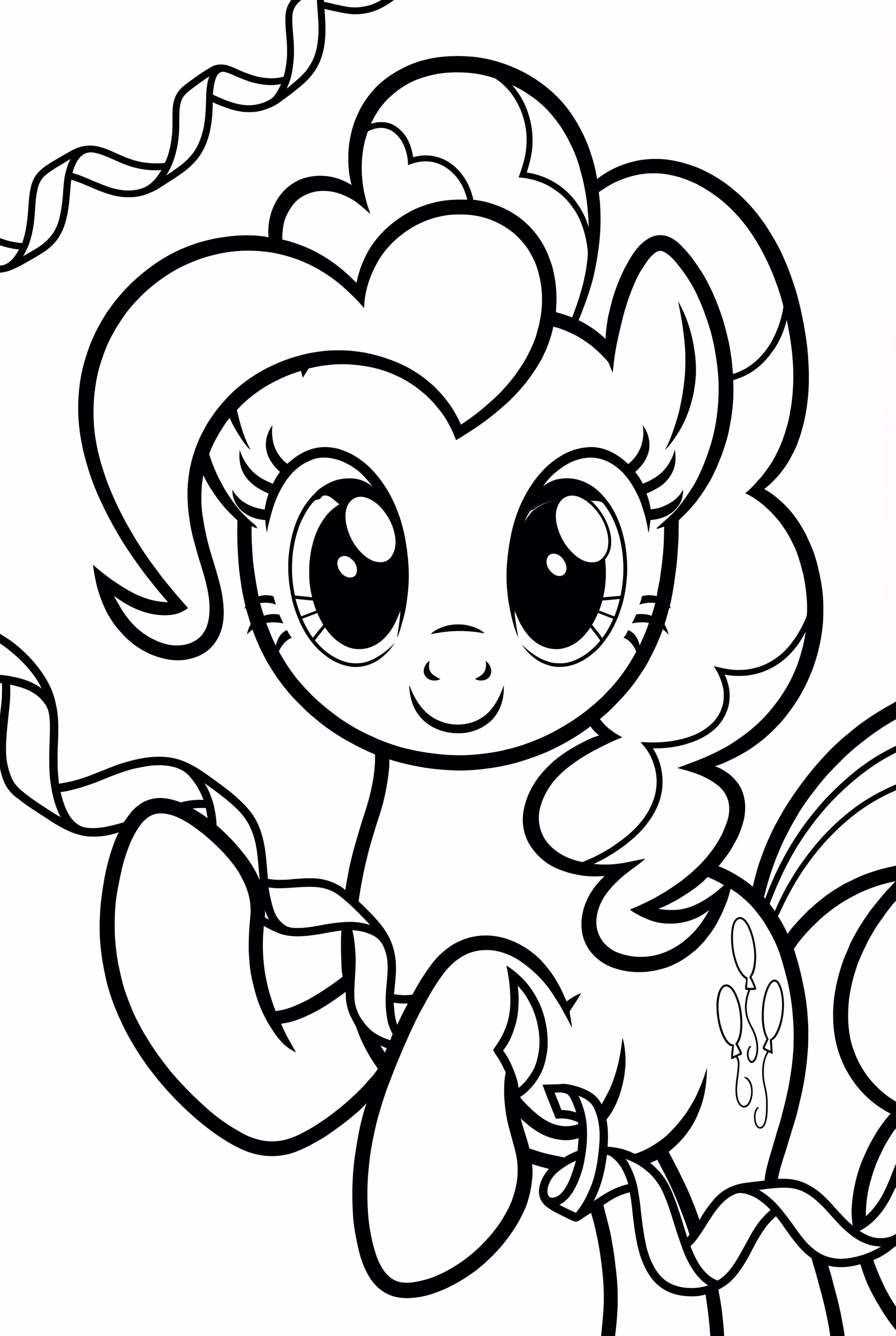 Pinkie Pie holding a party streamer