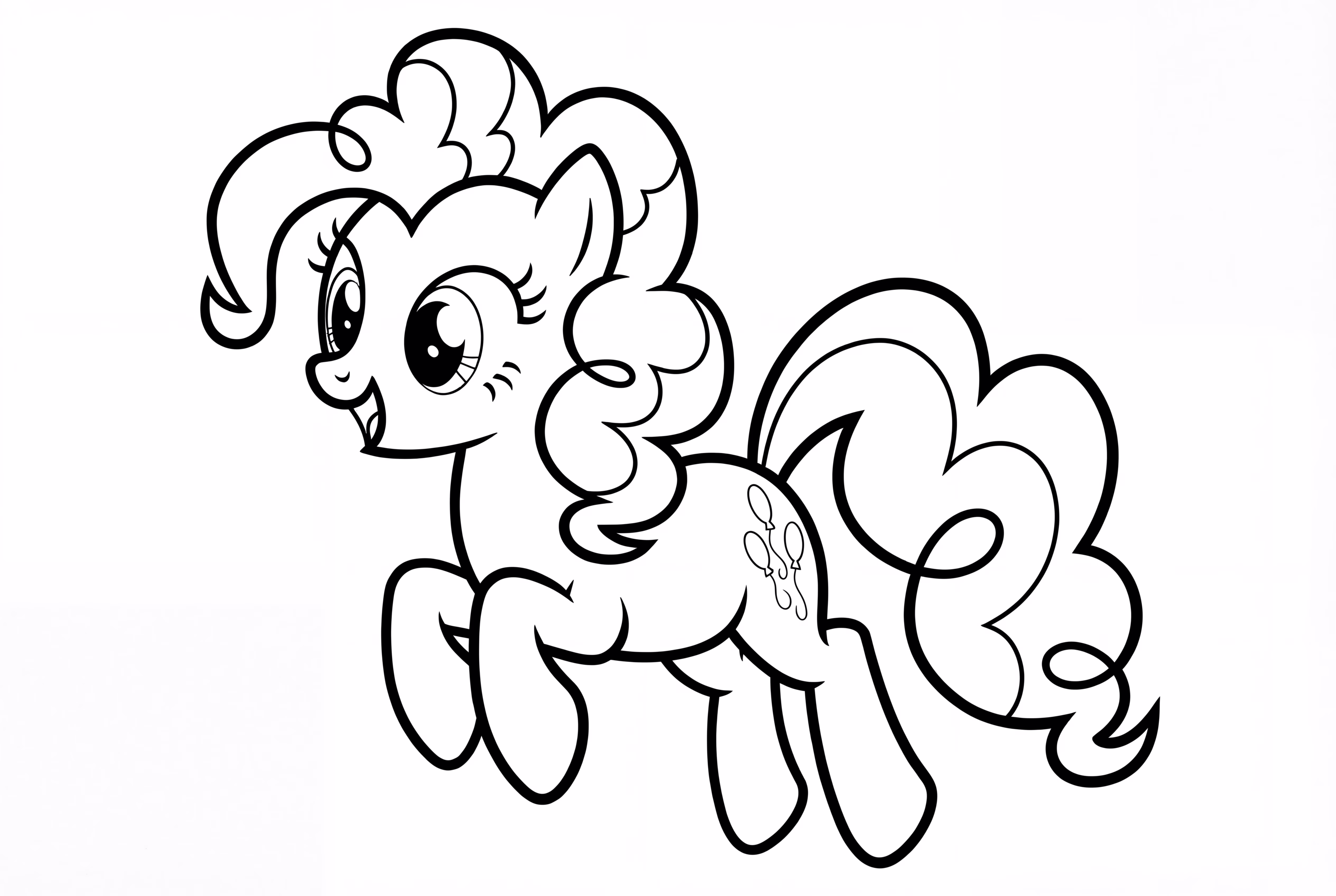 喜びでジャンプするピンキーパイ