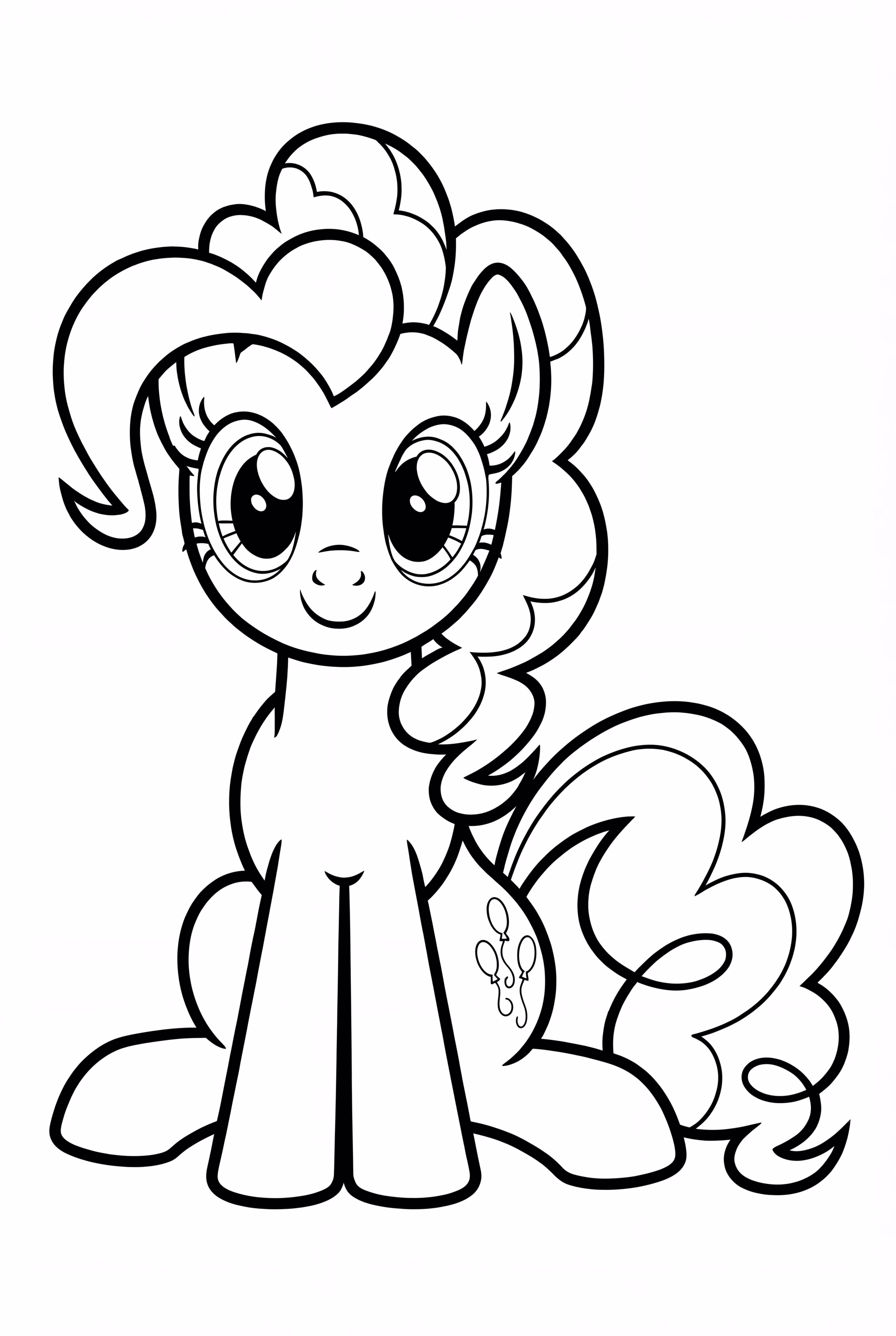 Pinkie Pie sitting down and smiling