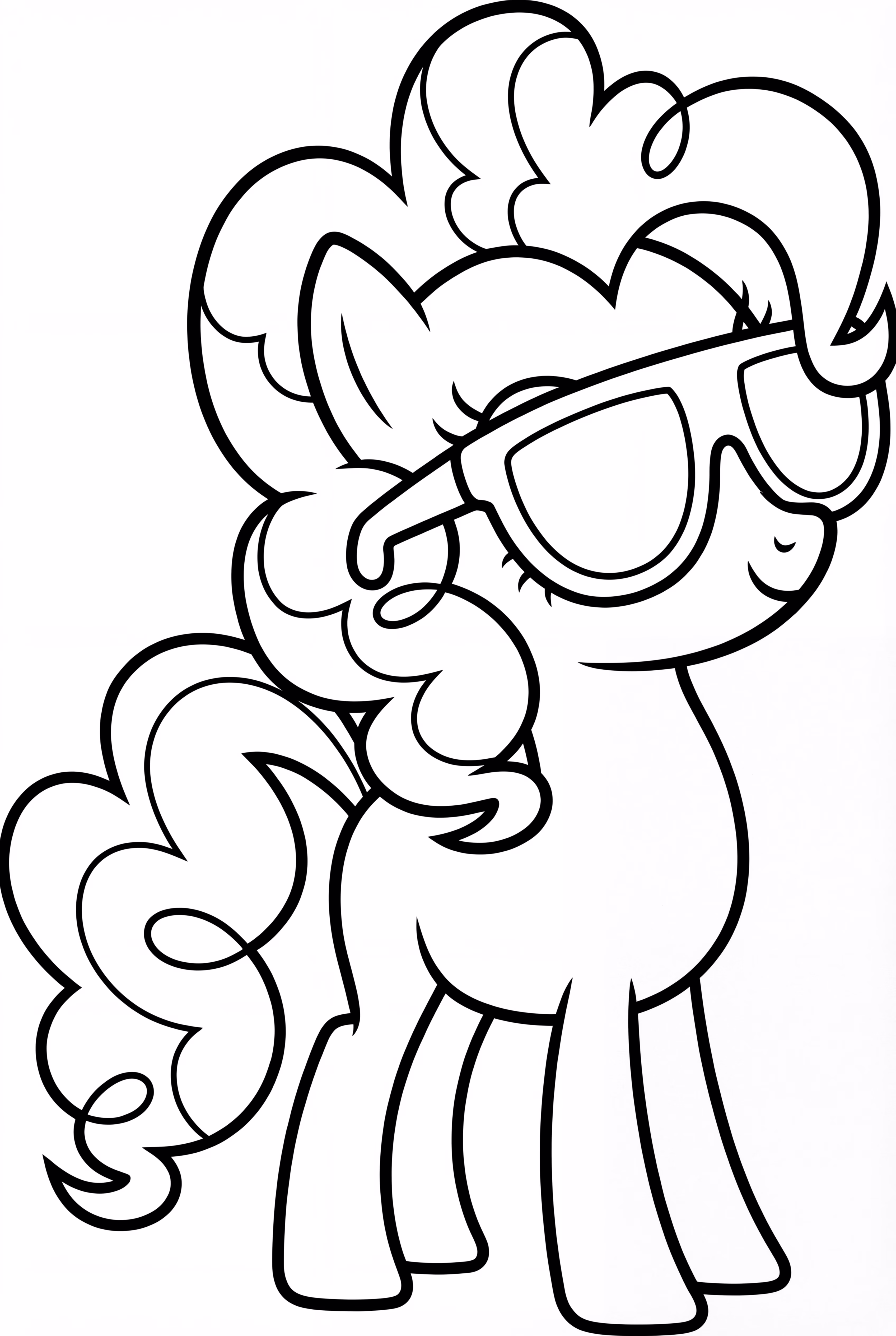 クールなサングラスをかけたピンキーパイ