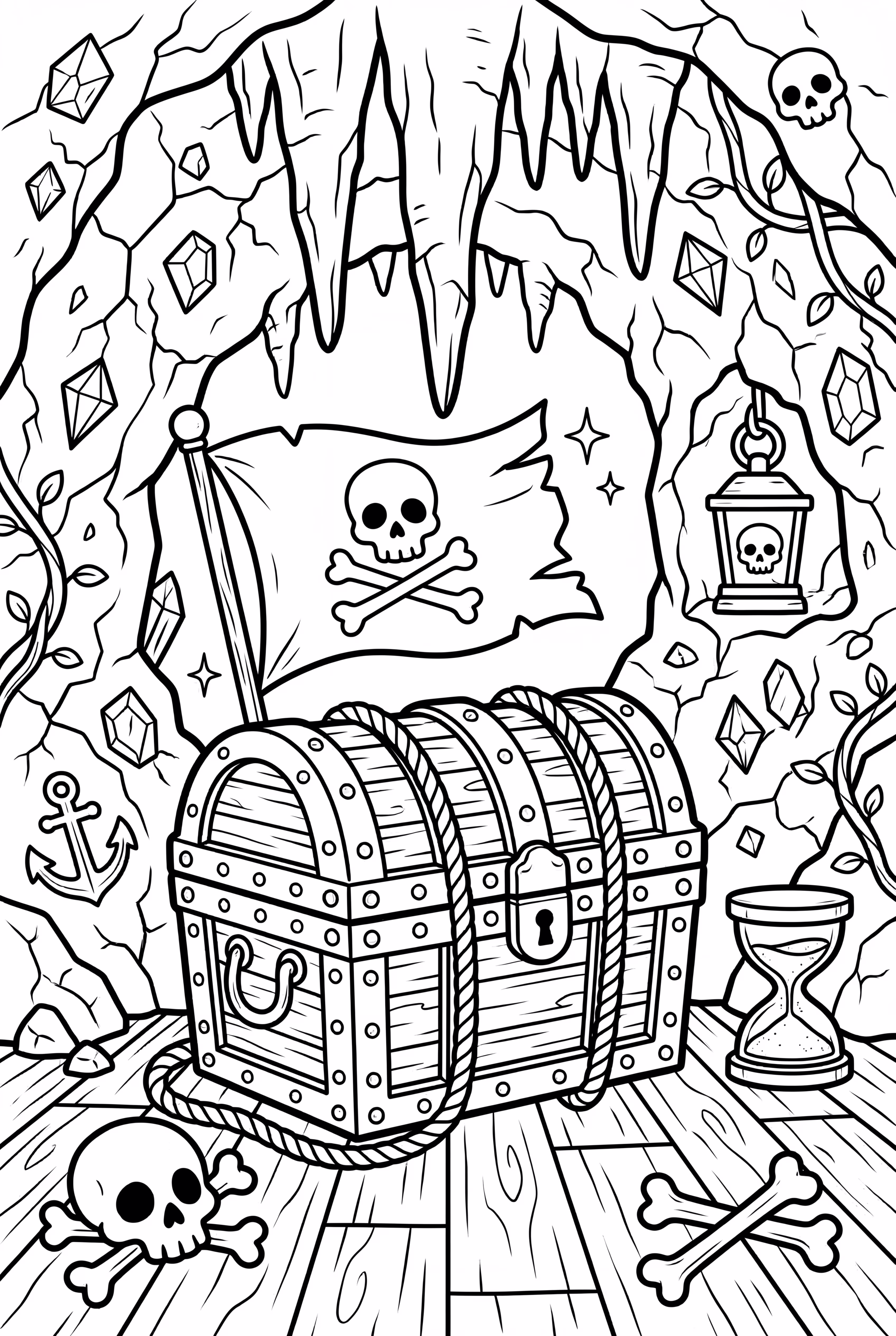 宝の洞窟と宝石の海賊の隠れ家-2