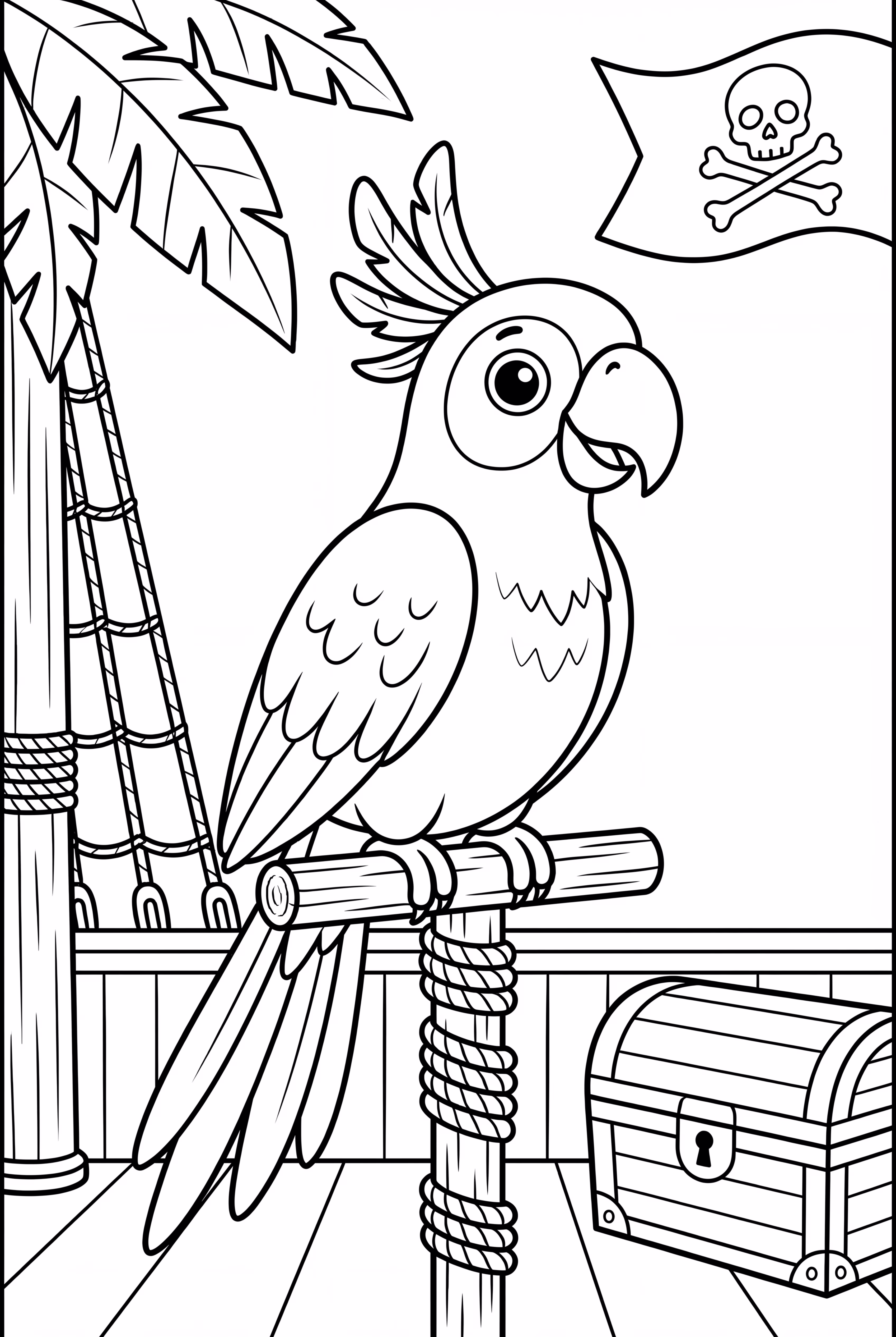 Pirate Parrot on a Perch-2