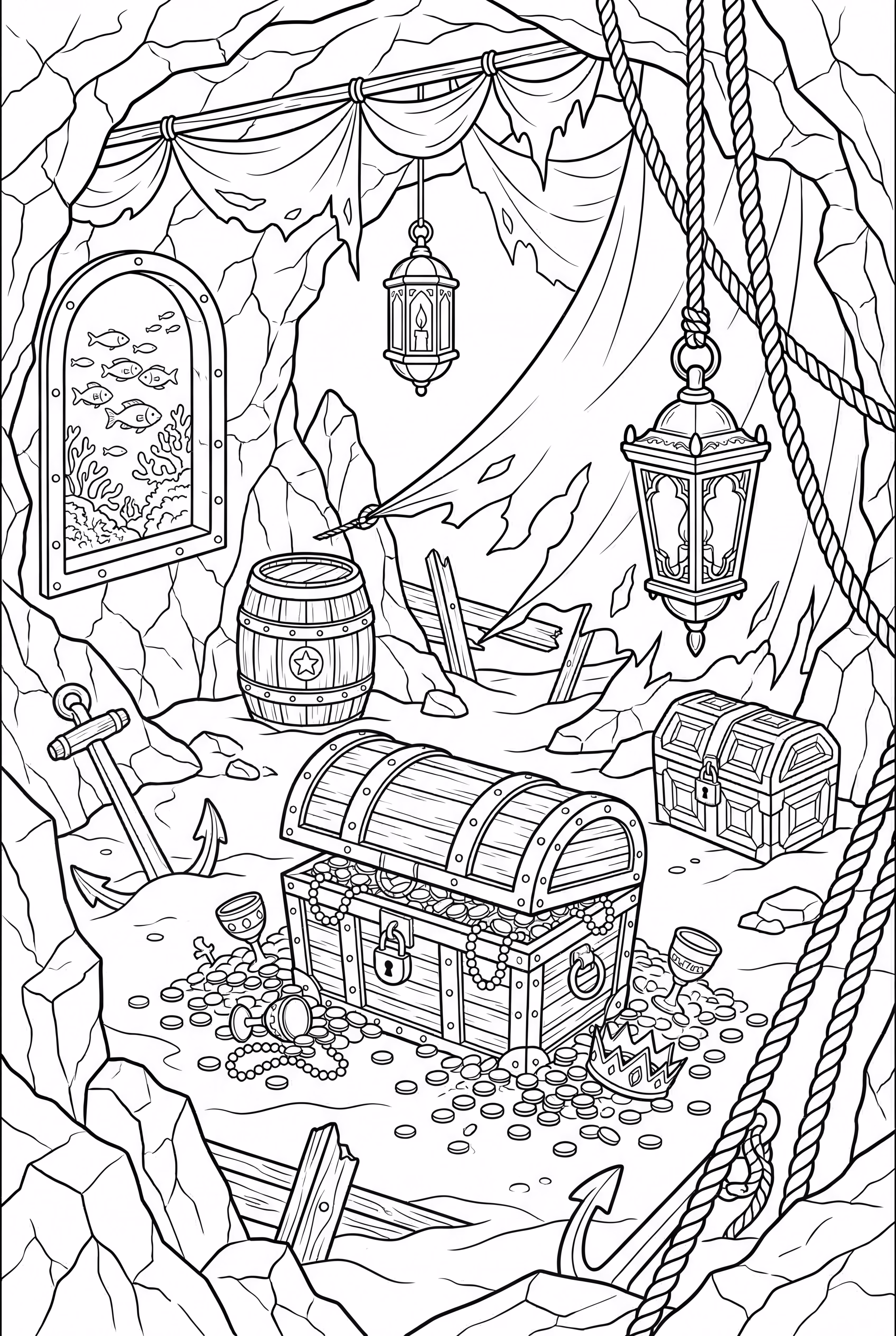 Naufrágio de Pirata em uma Costa Rocosa