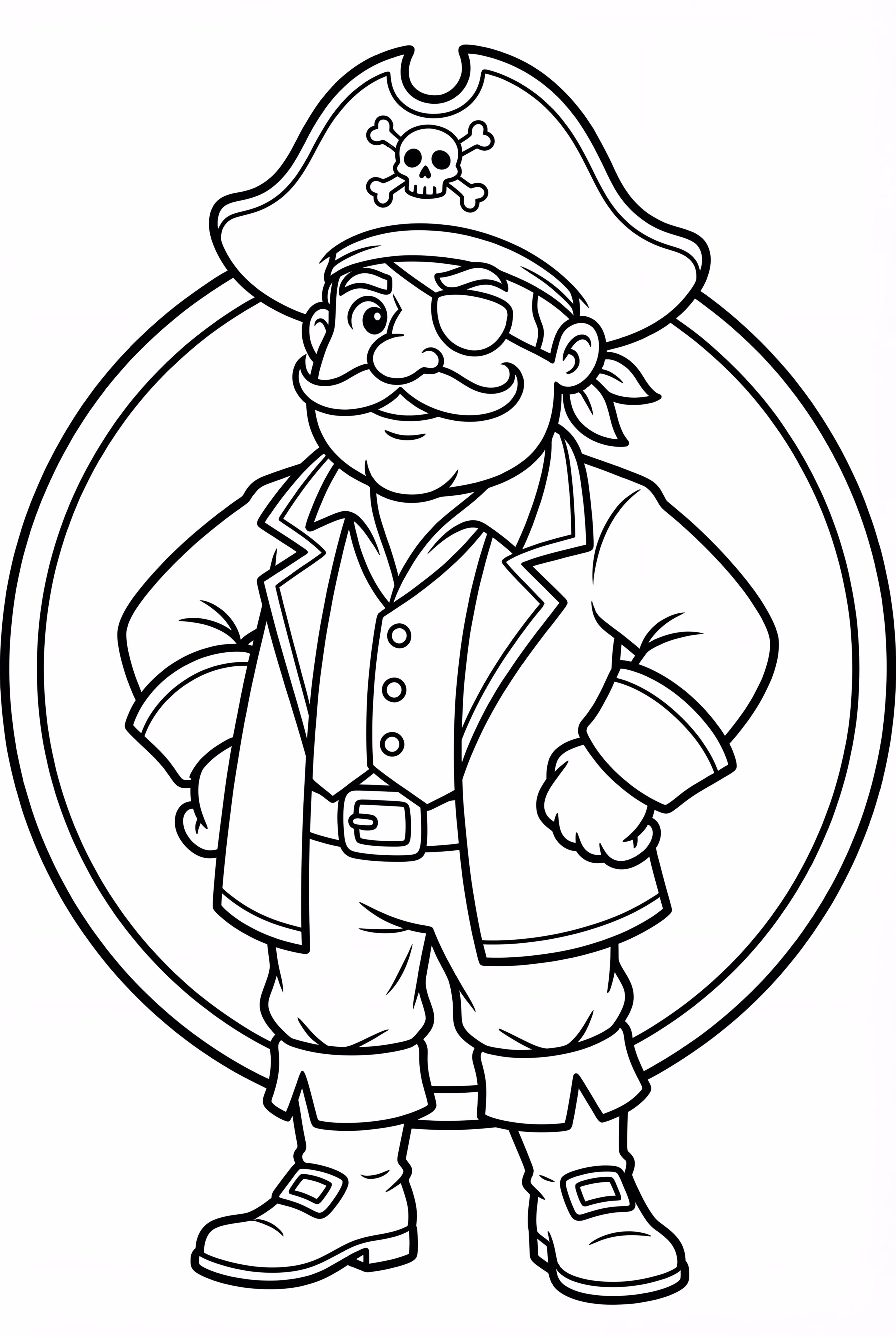 Pirate with Eye Patch and Hat