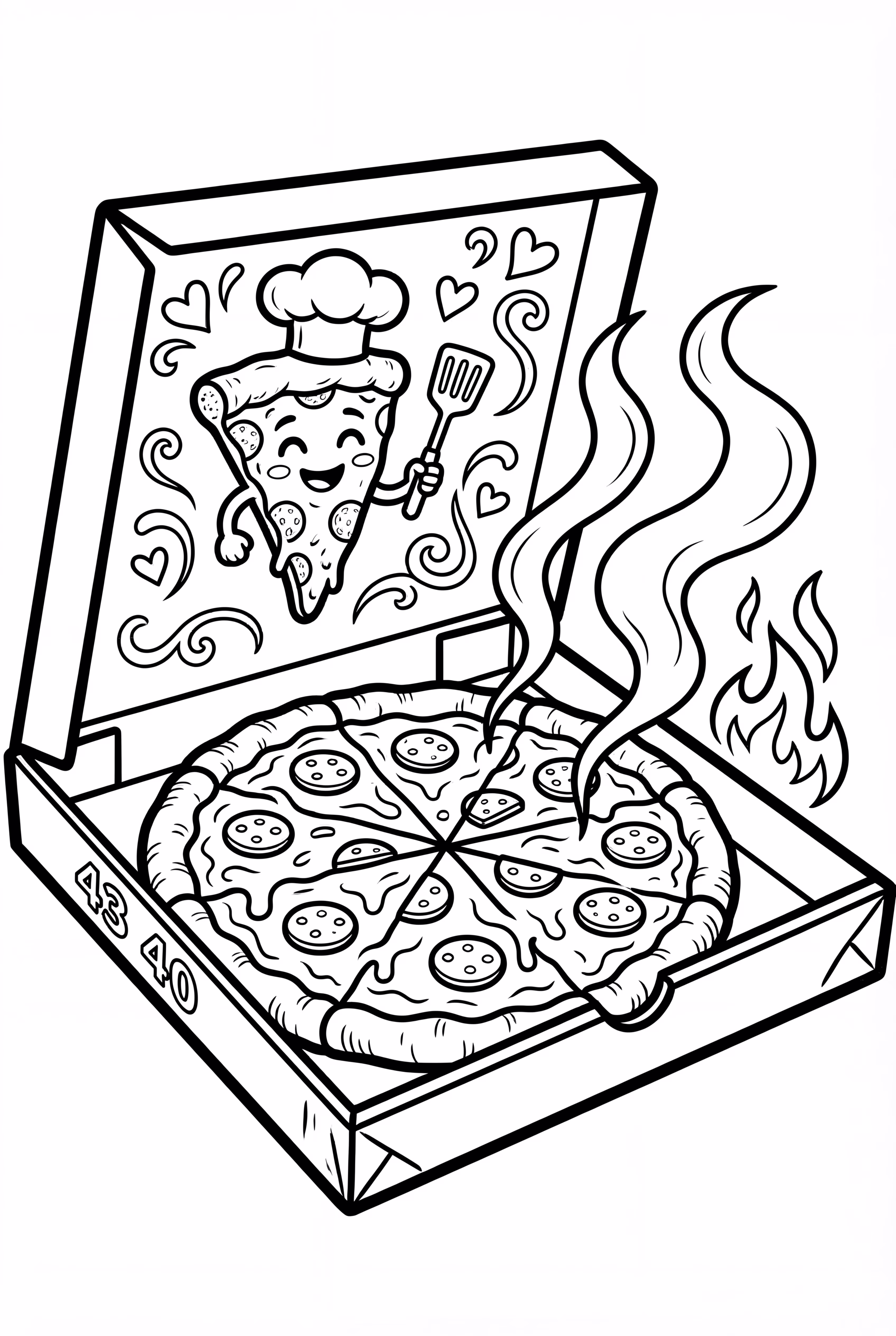 Pizza Box with Steam