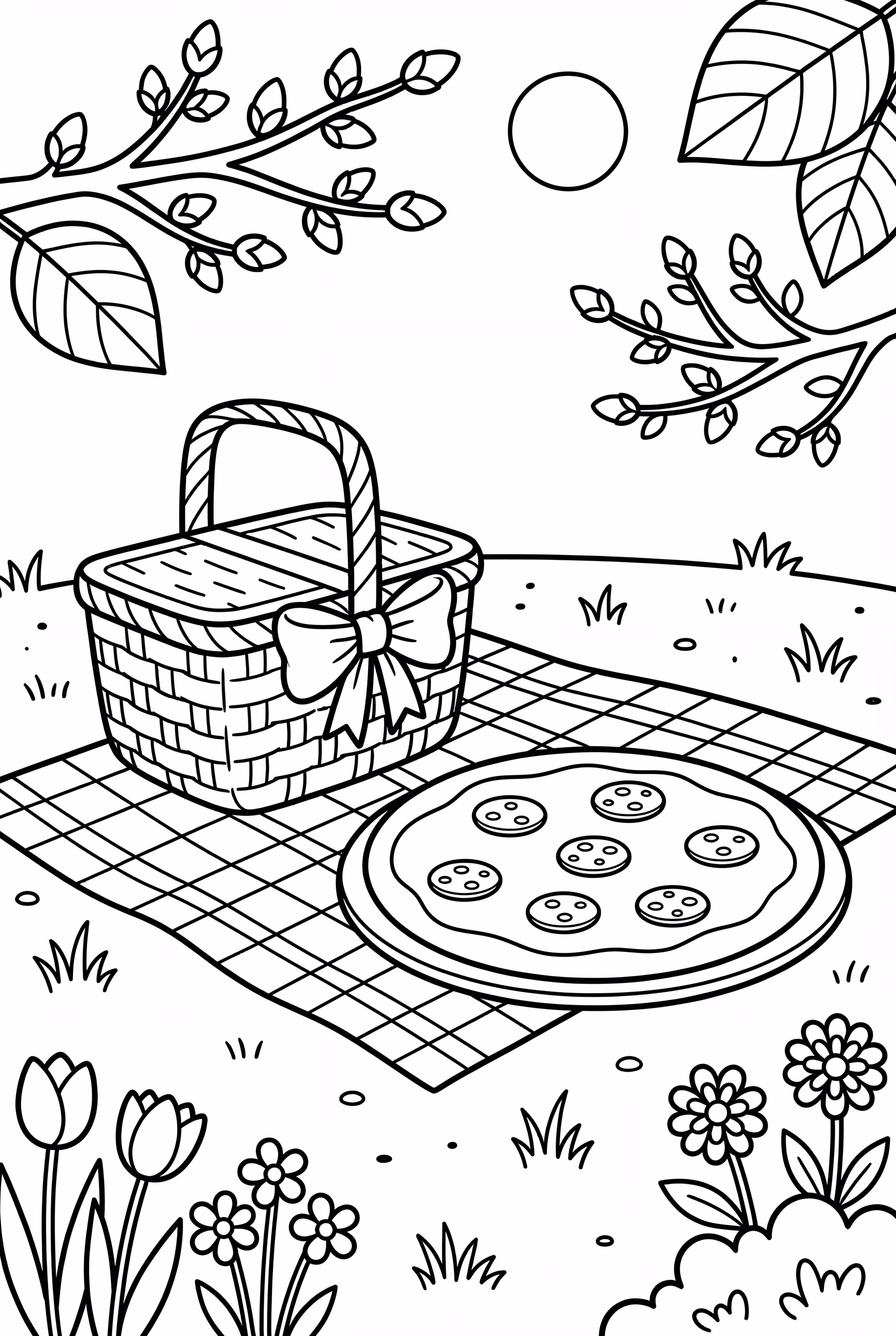 公园里的披萨野餐