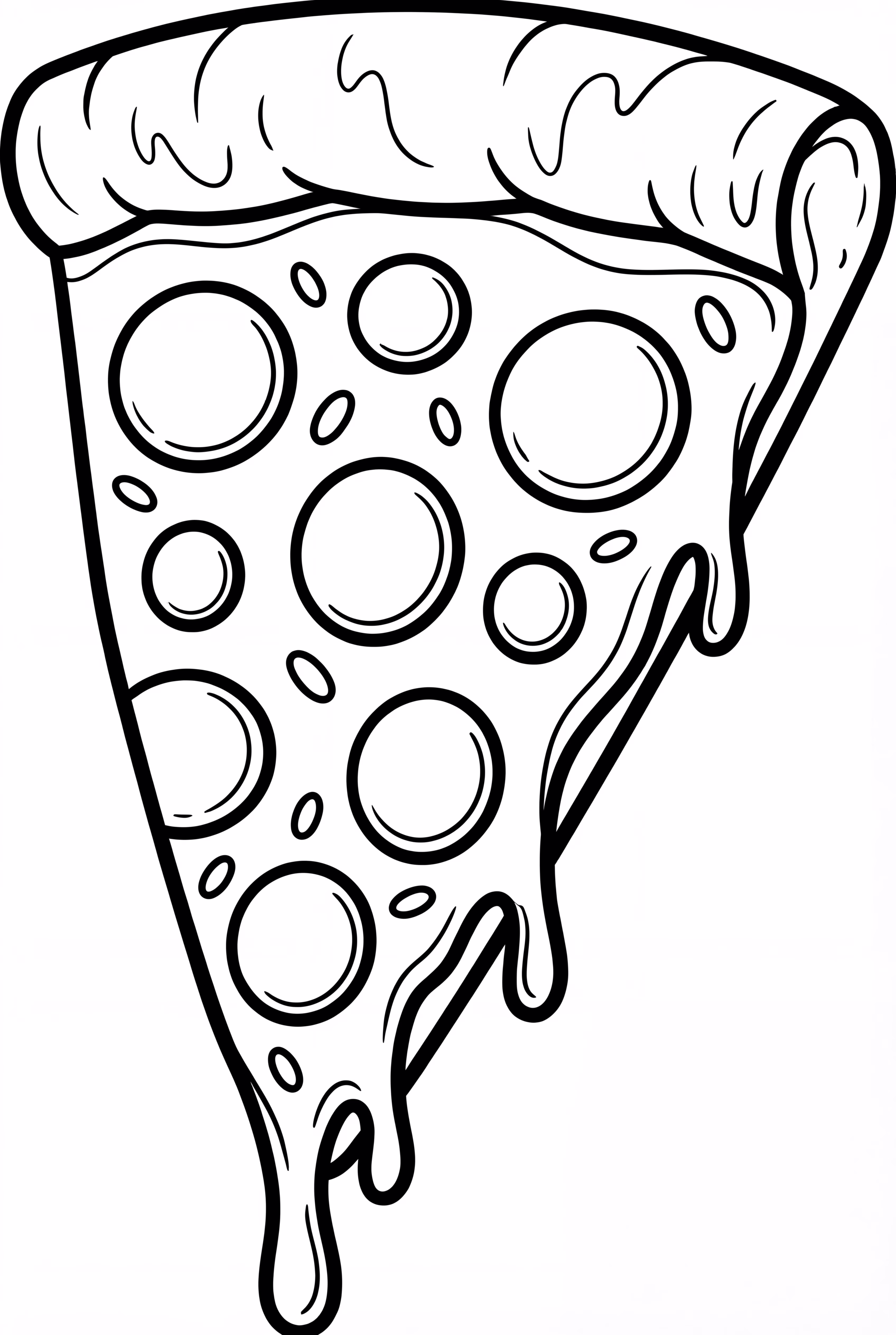 Pizza Slice Coloring Page-2