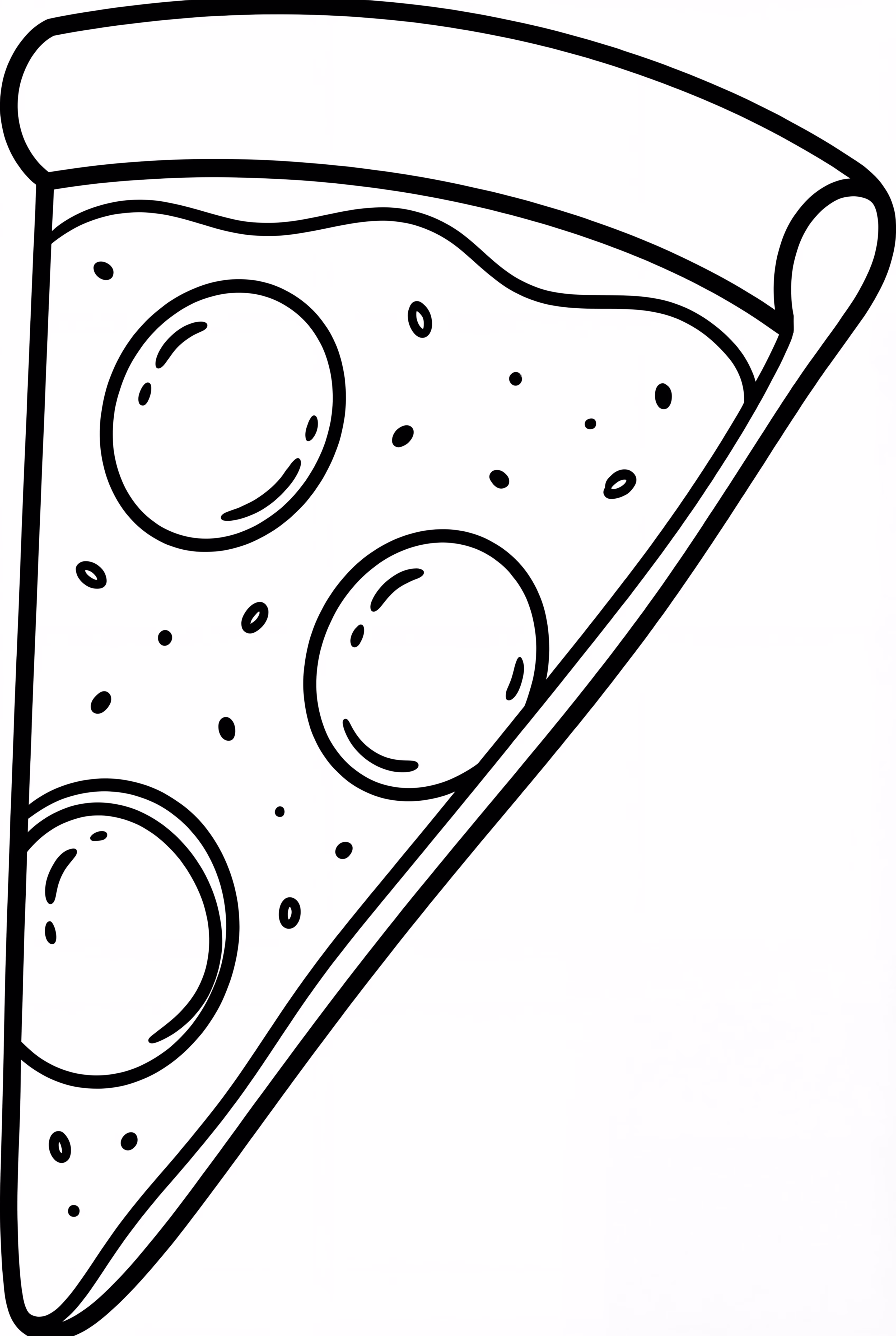 Pizza Slice Coloring Page