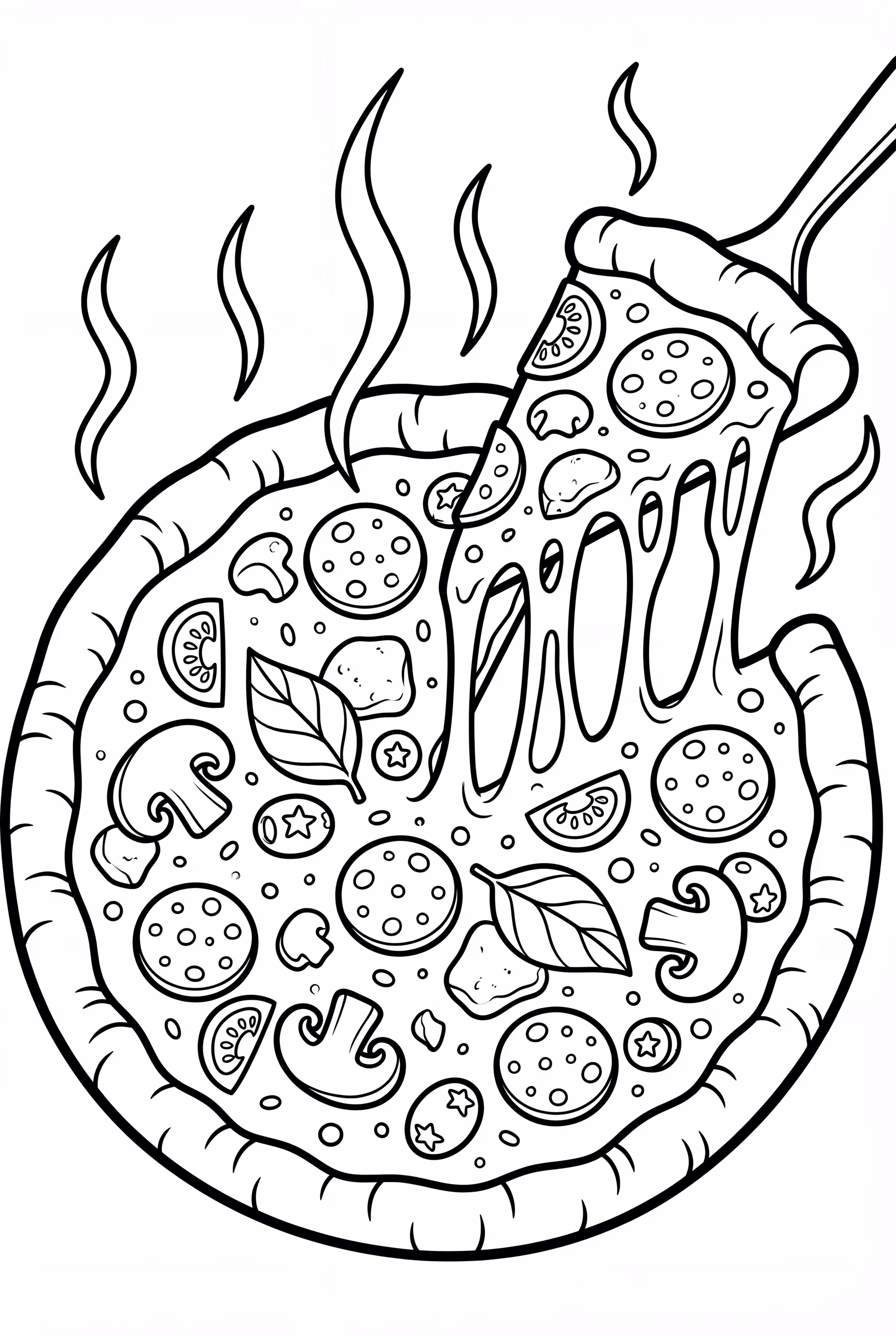 Pizza Slice with Melting Cheese