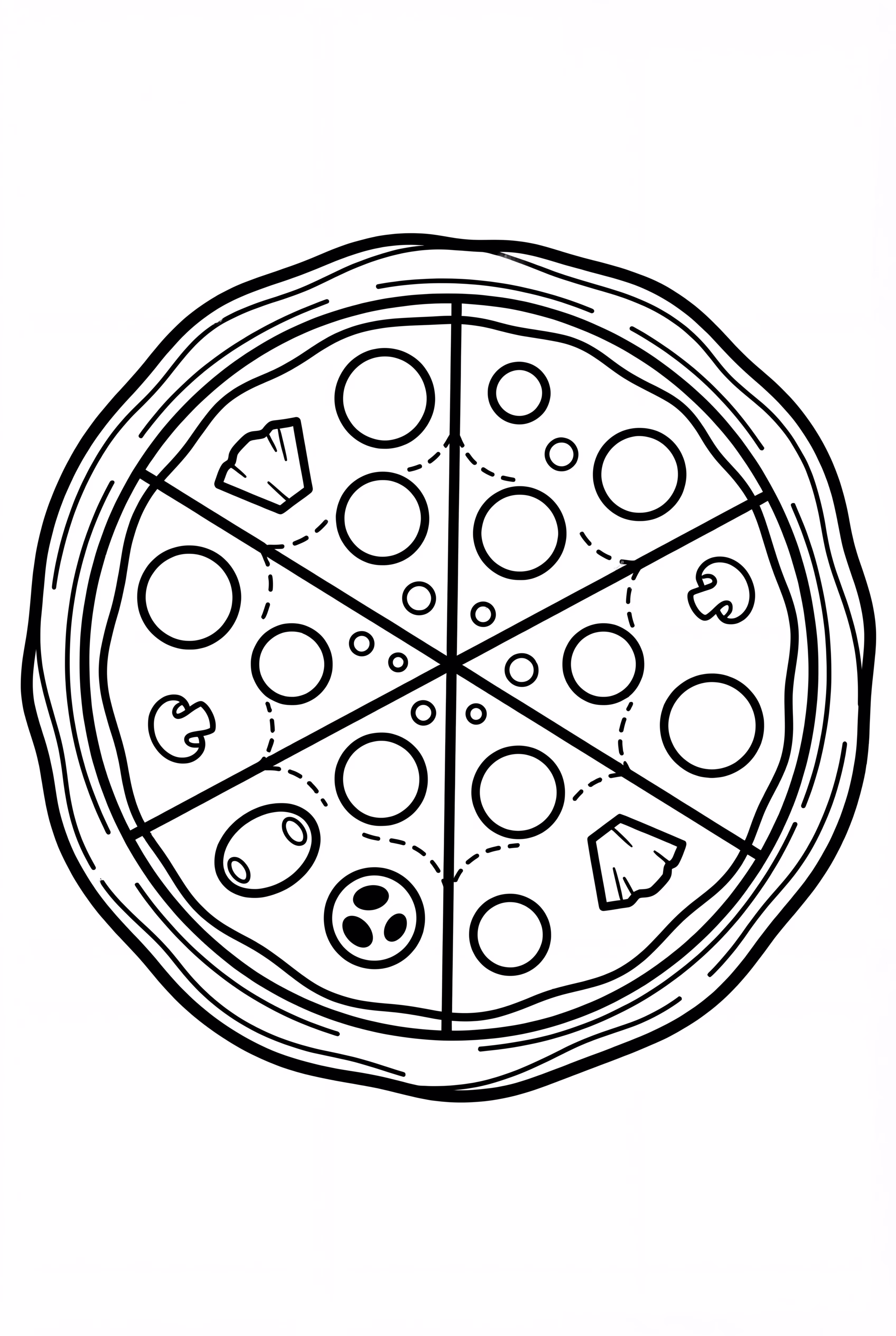 各种配料的披萨