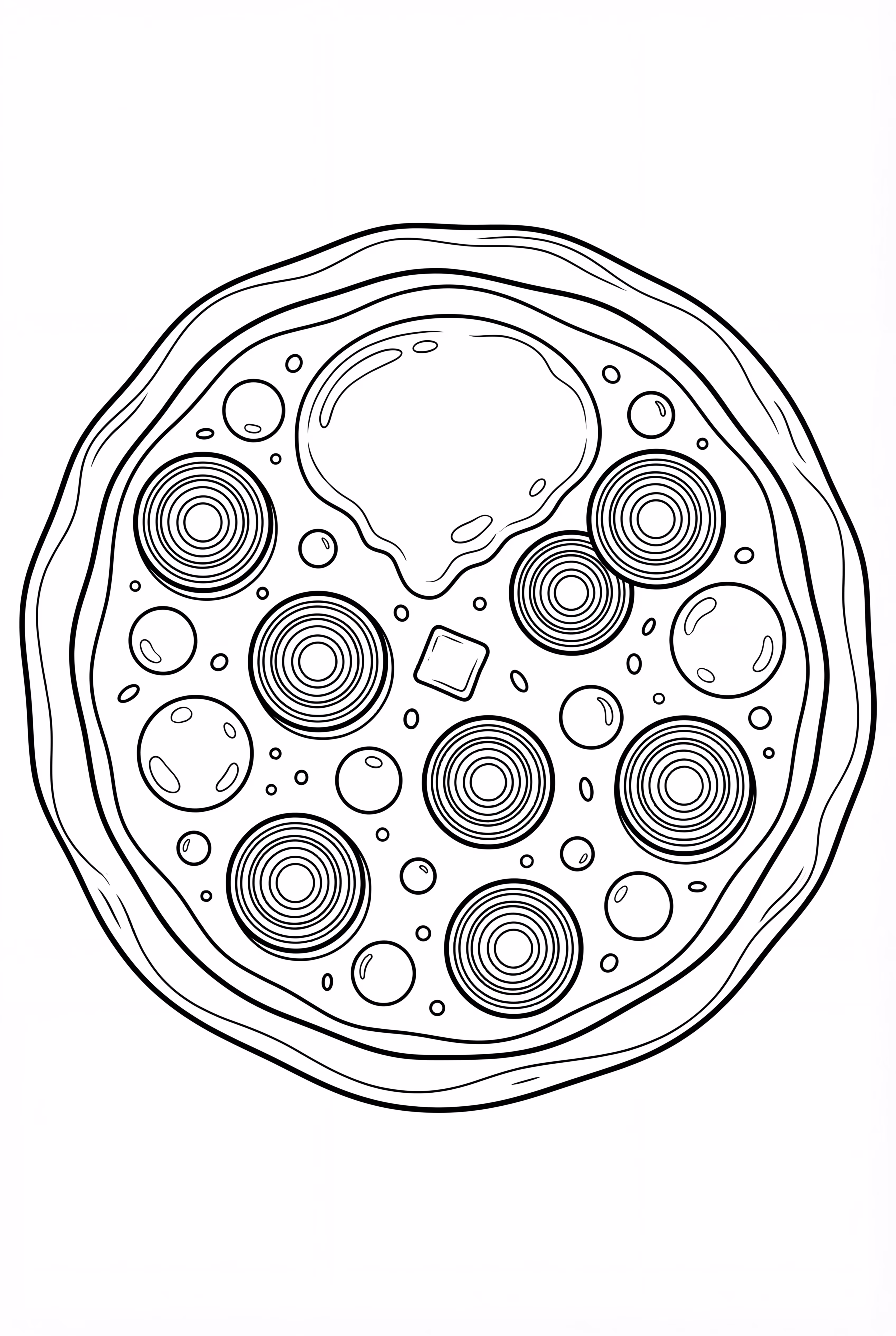 Pizza mit verschiedenen Belägen