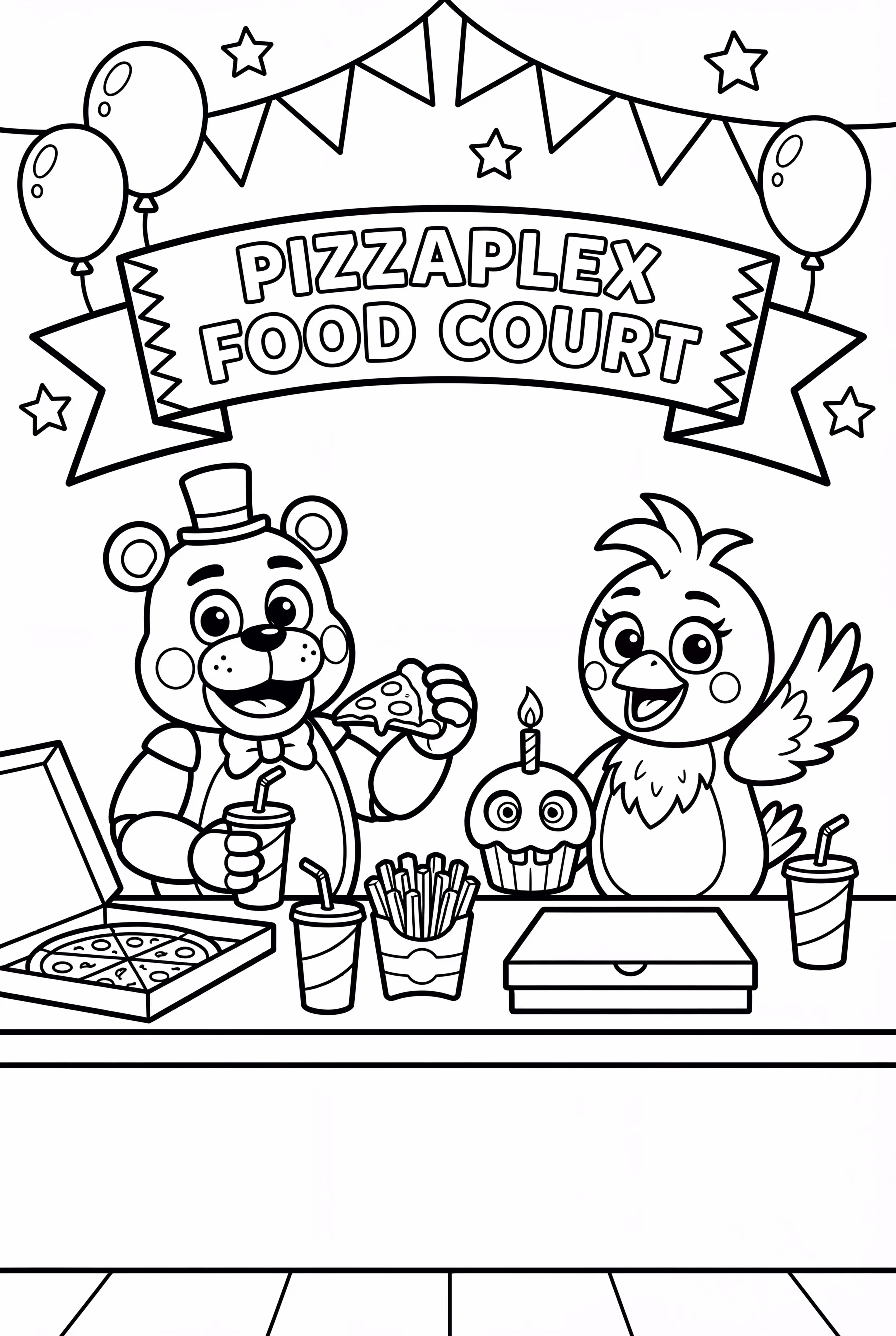 比萨乐园美食广场横幅