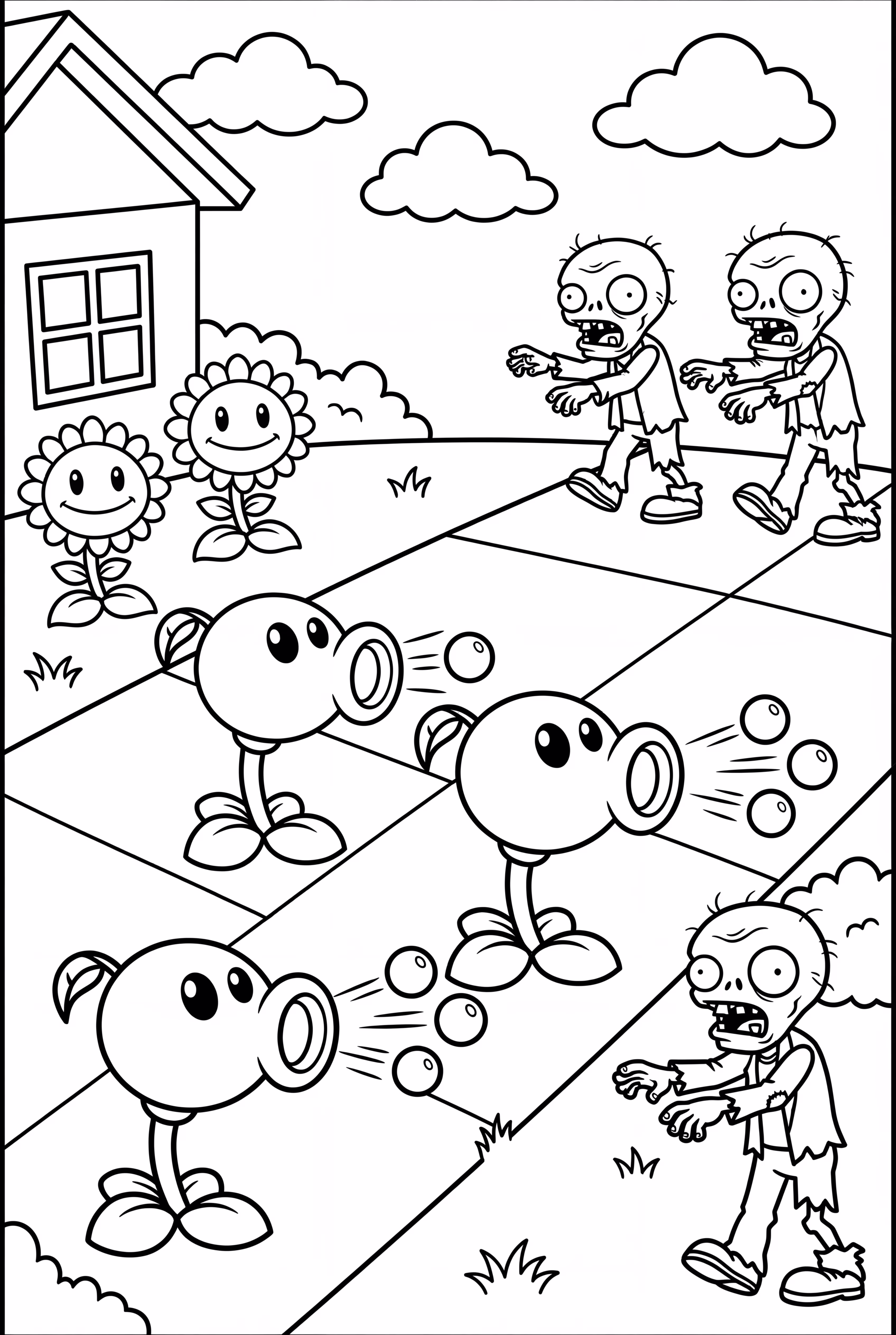 Plants Vs Zombies 2 Peashooters In Action