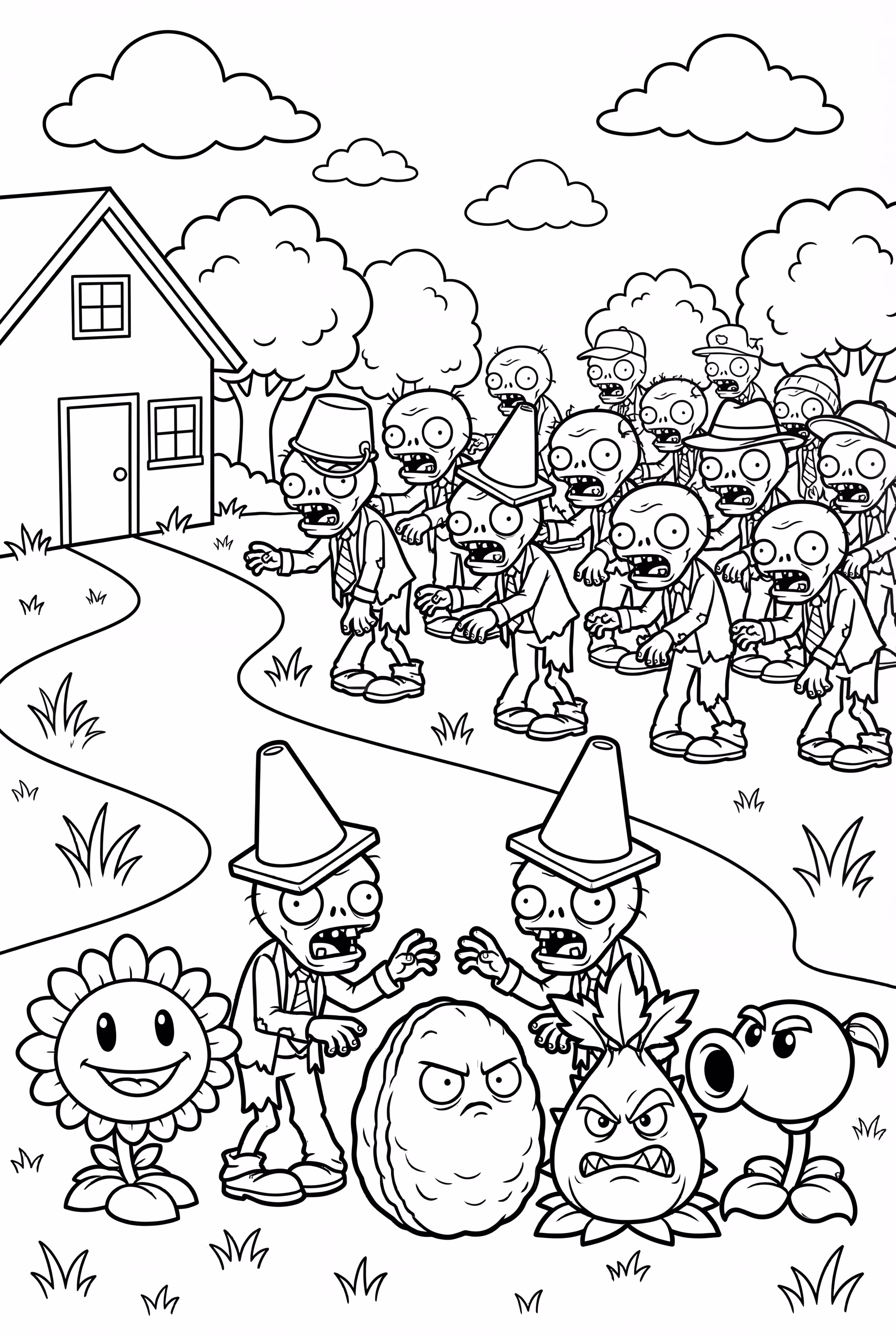 Plants Vs Zombies A Huge Horde Of Zombies