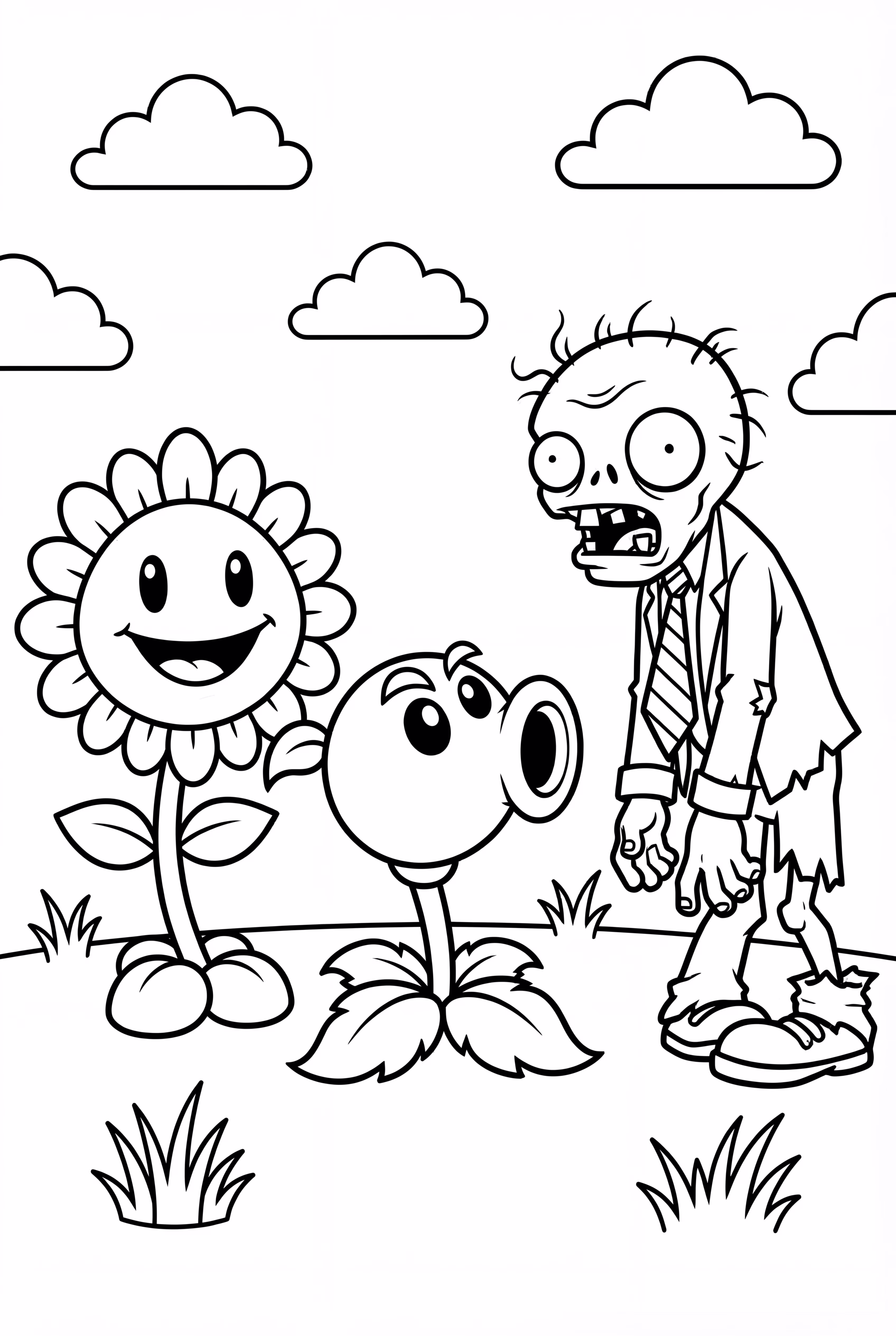 Personajes de Plants Vs Zombies listos para la batalla