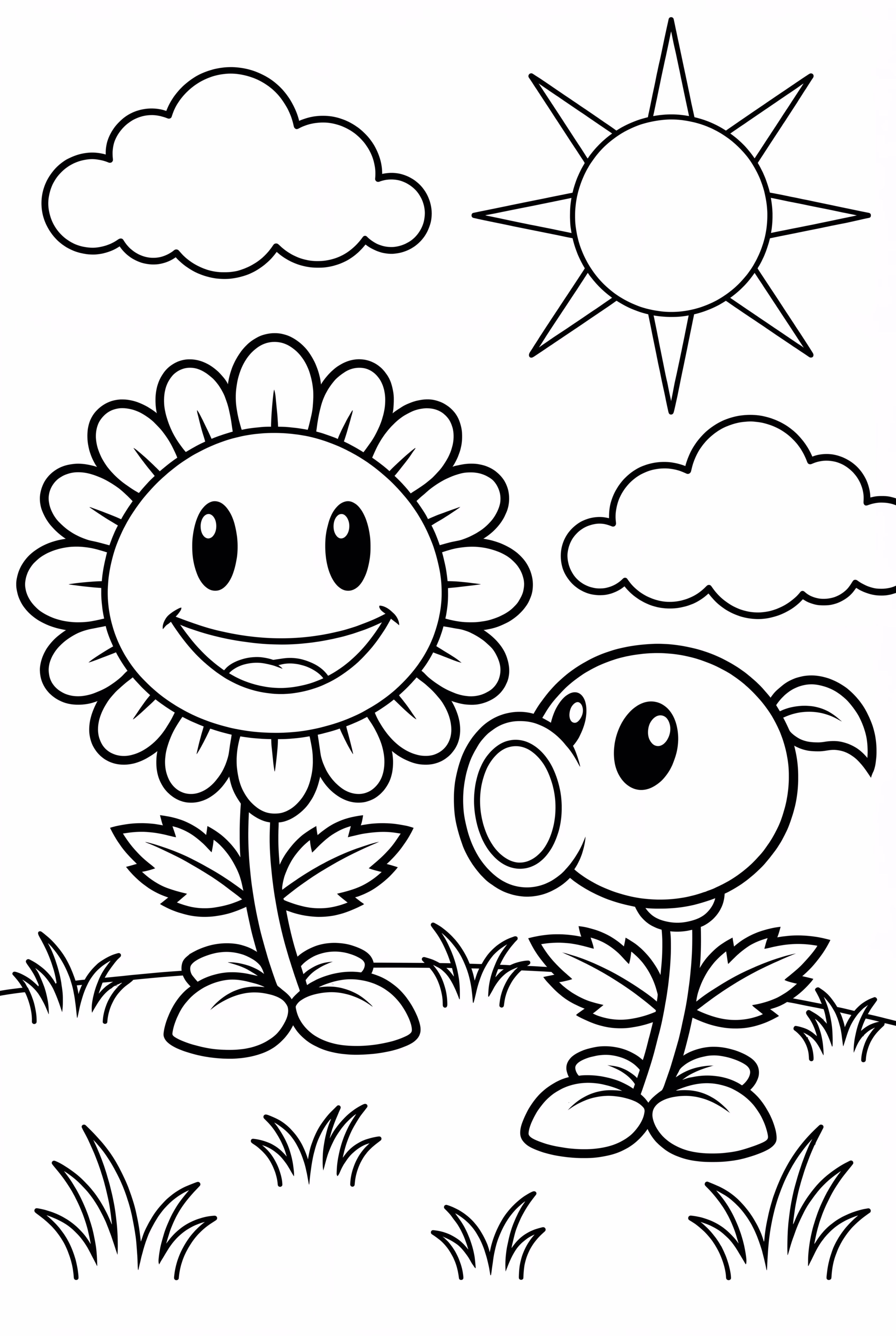 Plants Vs Zombies Sunflower And Peashooter Friends